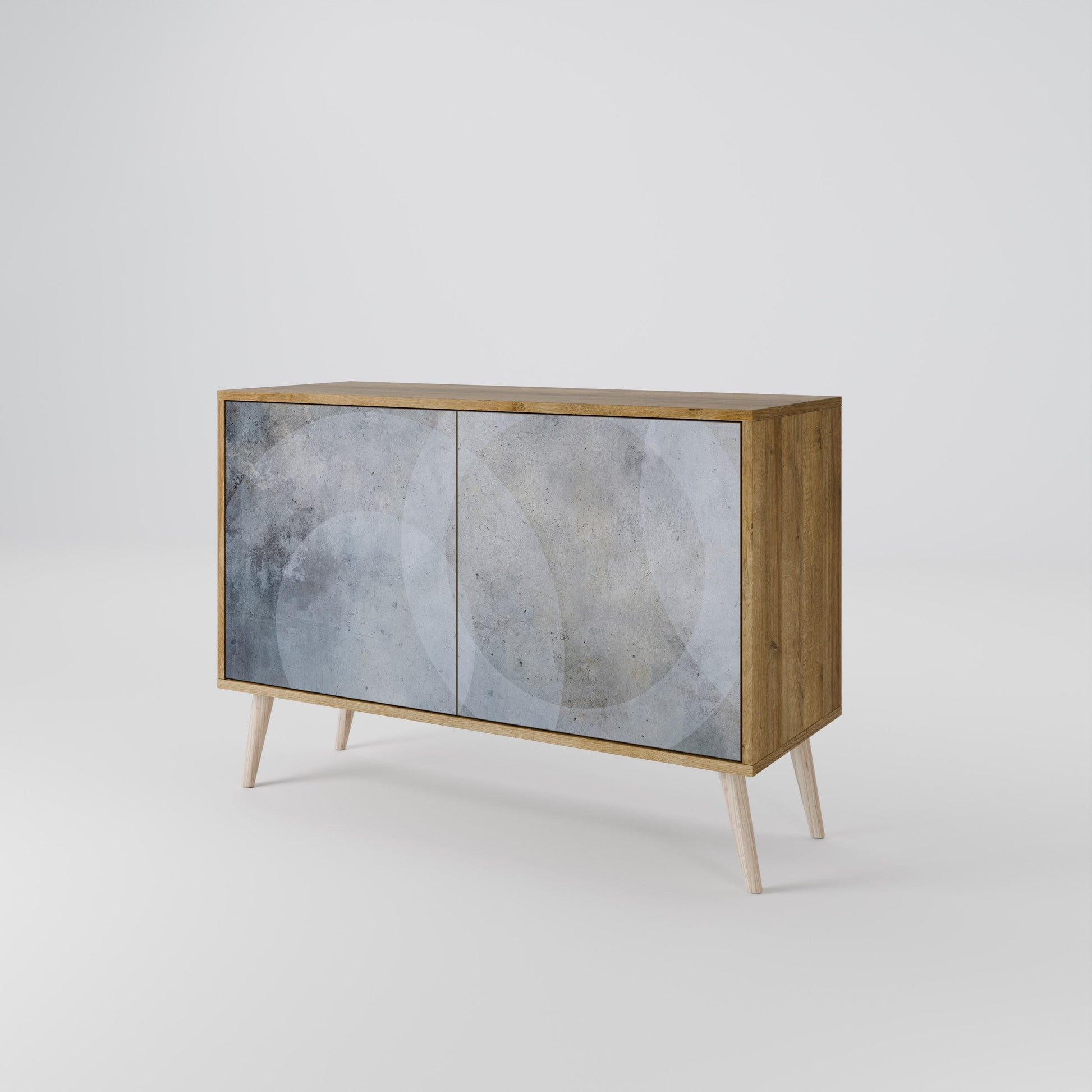 Buffet 2 portes MUTED ARC effet chêne
