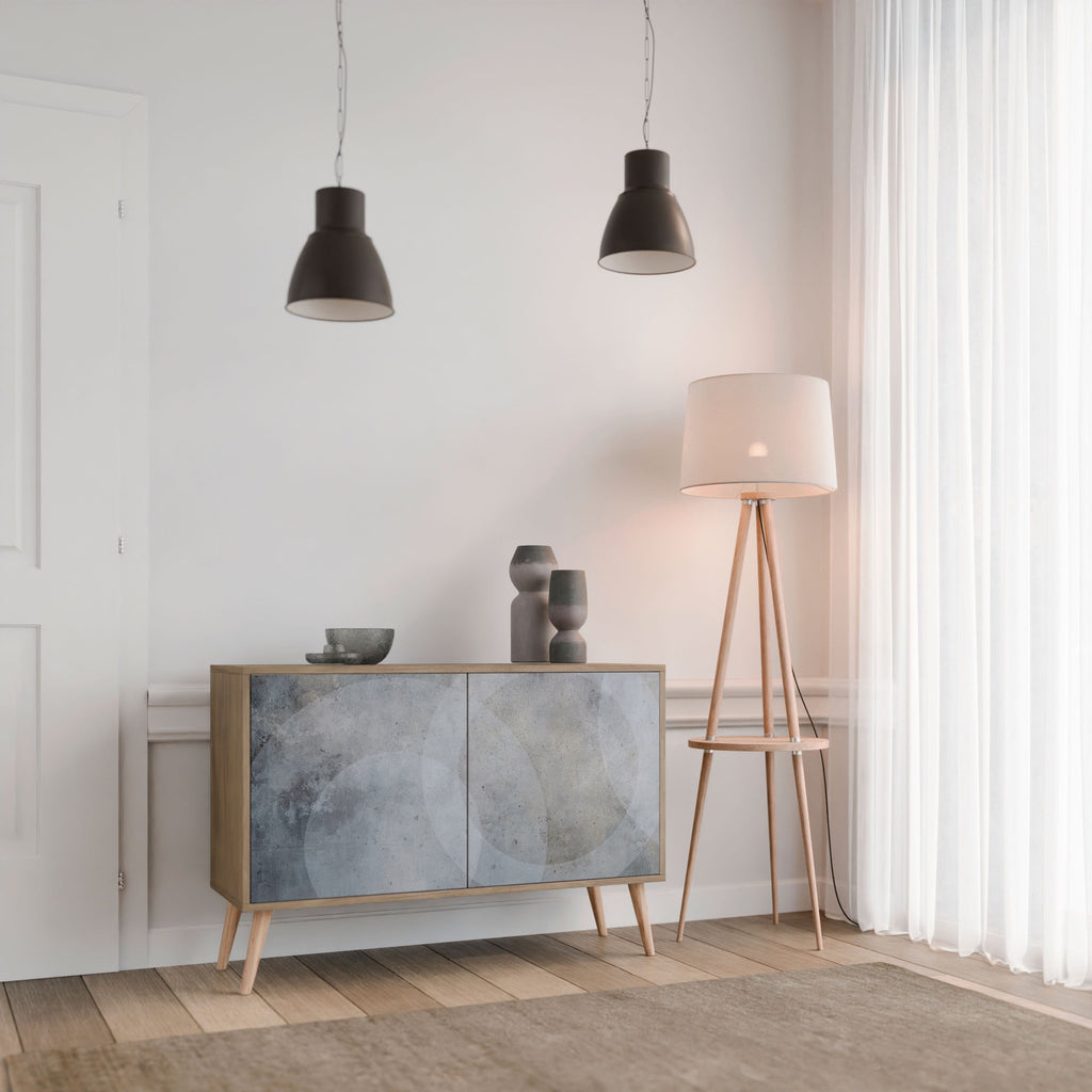 Buffet 2 portes MUTED ARC effet chêne