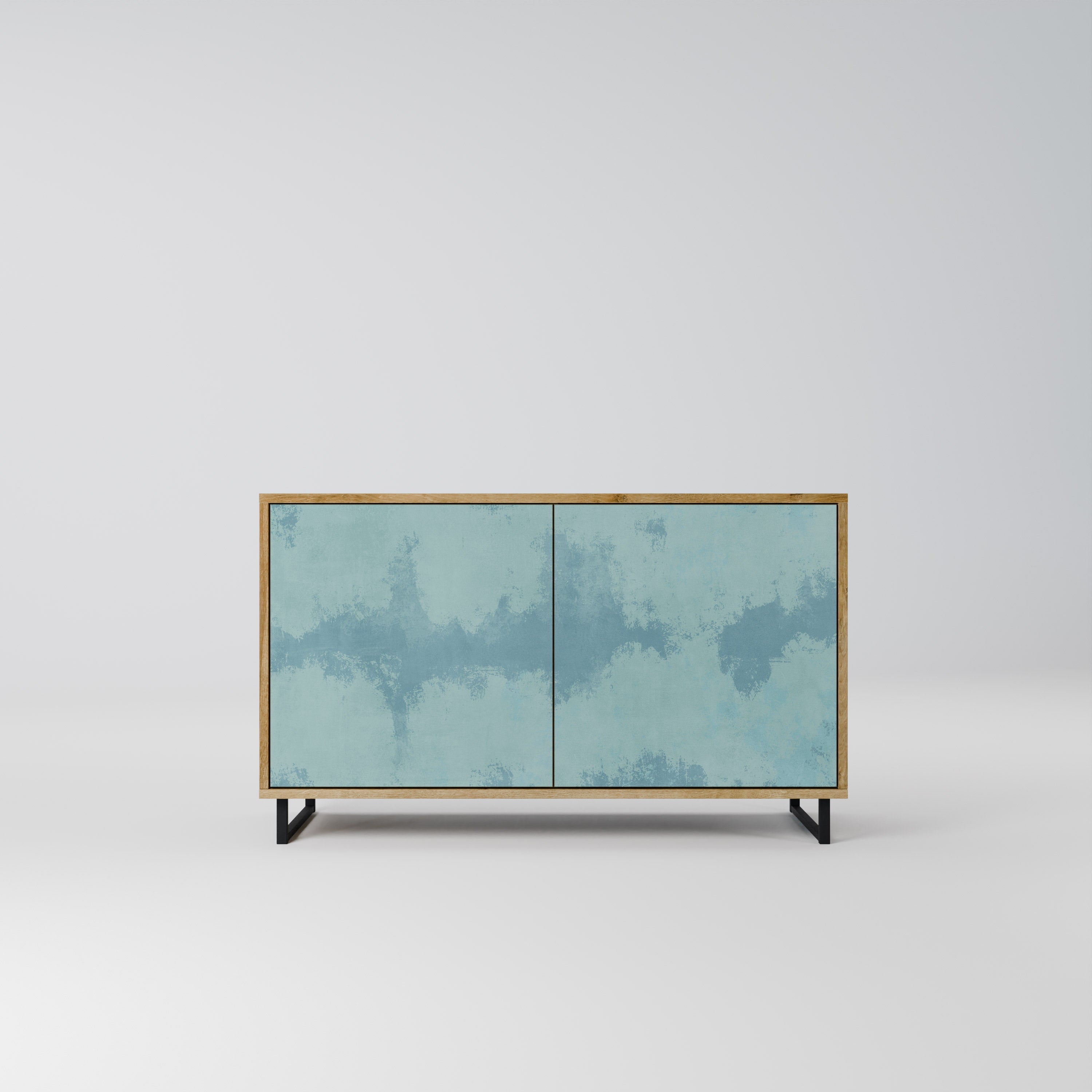 SKY WASH 2-Door Sideboard in Oak Effect