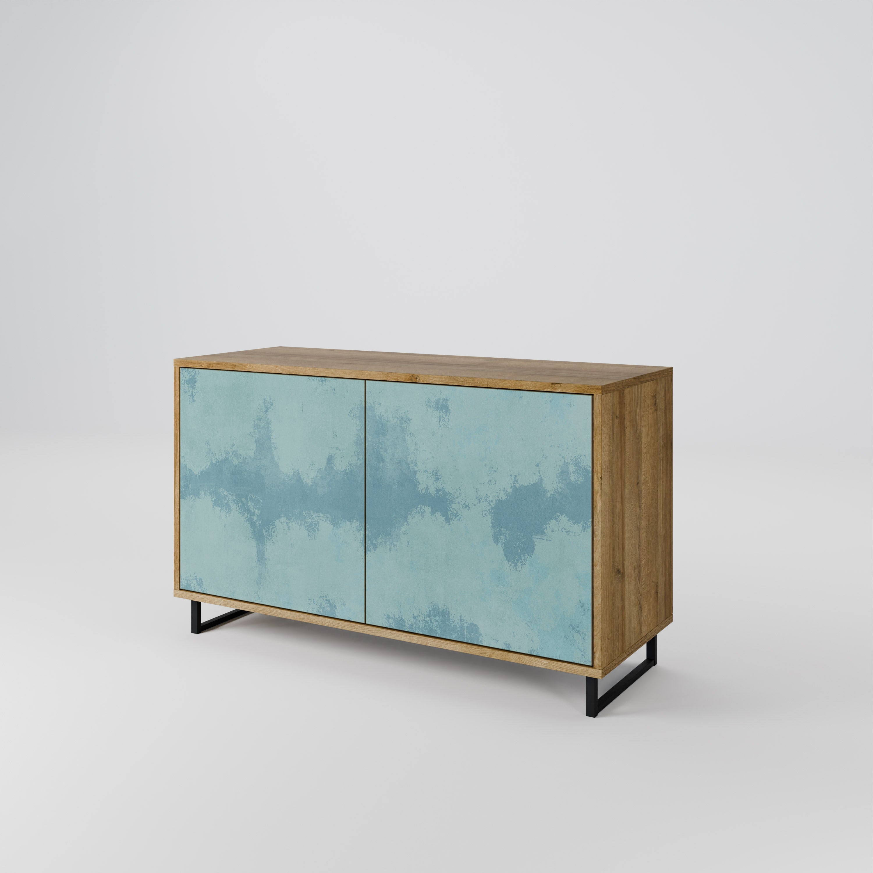 SKY WASH 2-Door Sideboard in Oak Effect