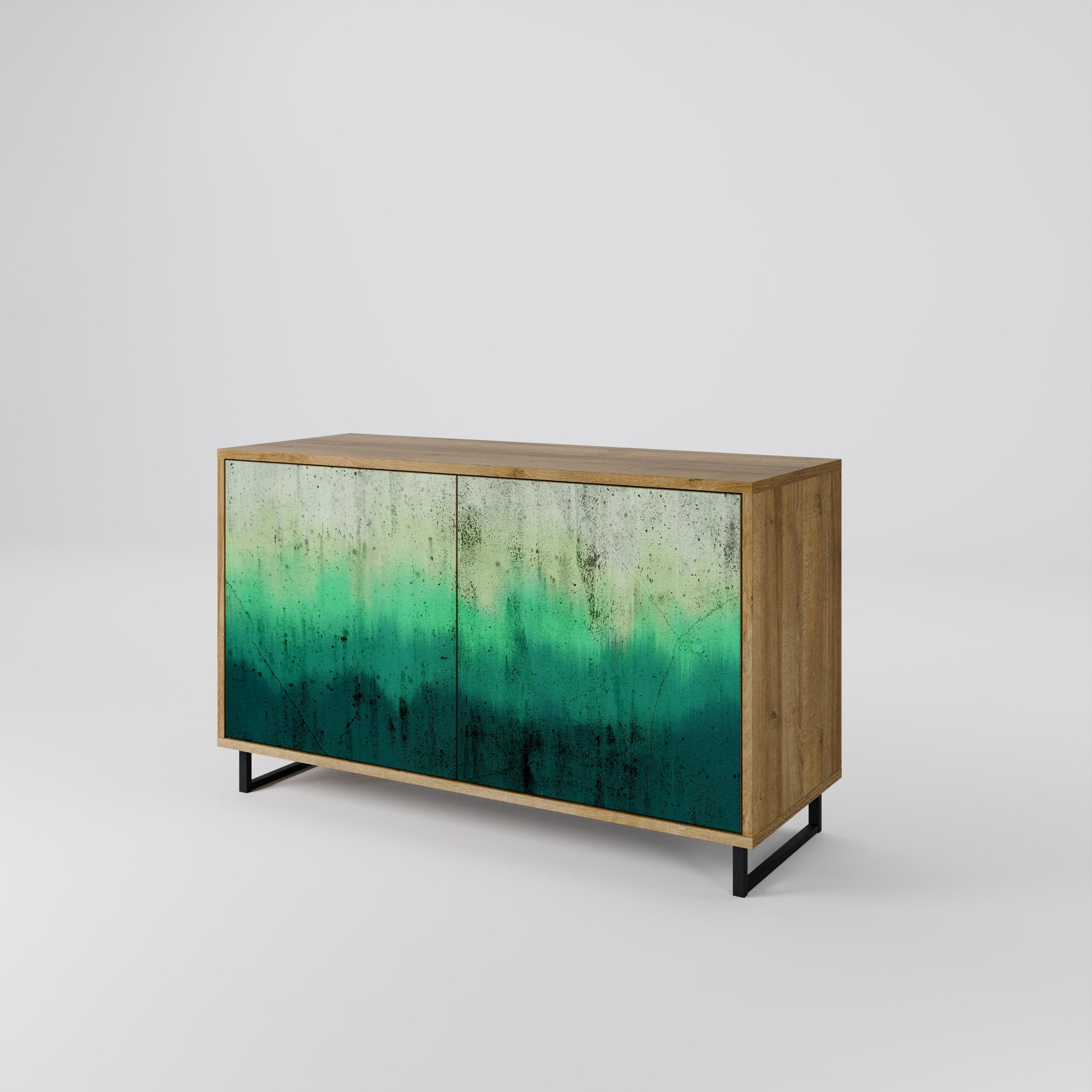 Buffet 2 portes NORTHERN LIGHTS effet chêne