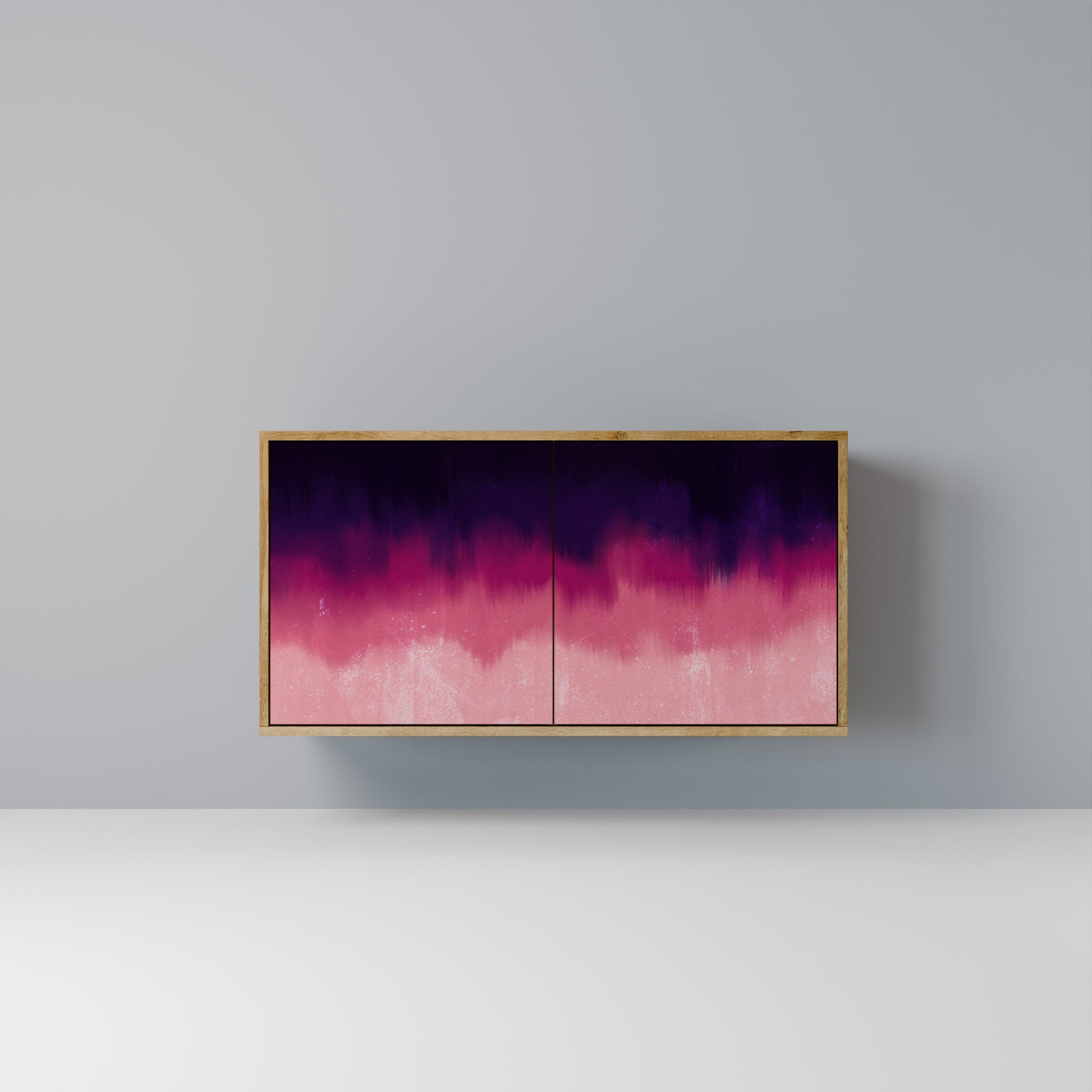 Buffet 2 portes AURORA BOREALIS effet chêne