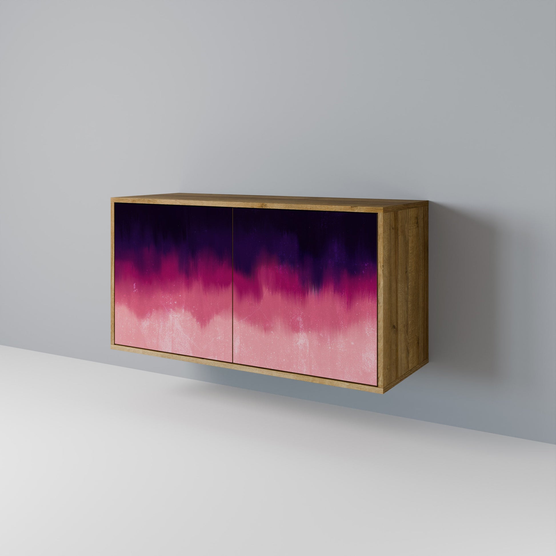 Buffet 2 portes AURORA BOREALIS effet chêne