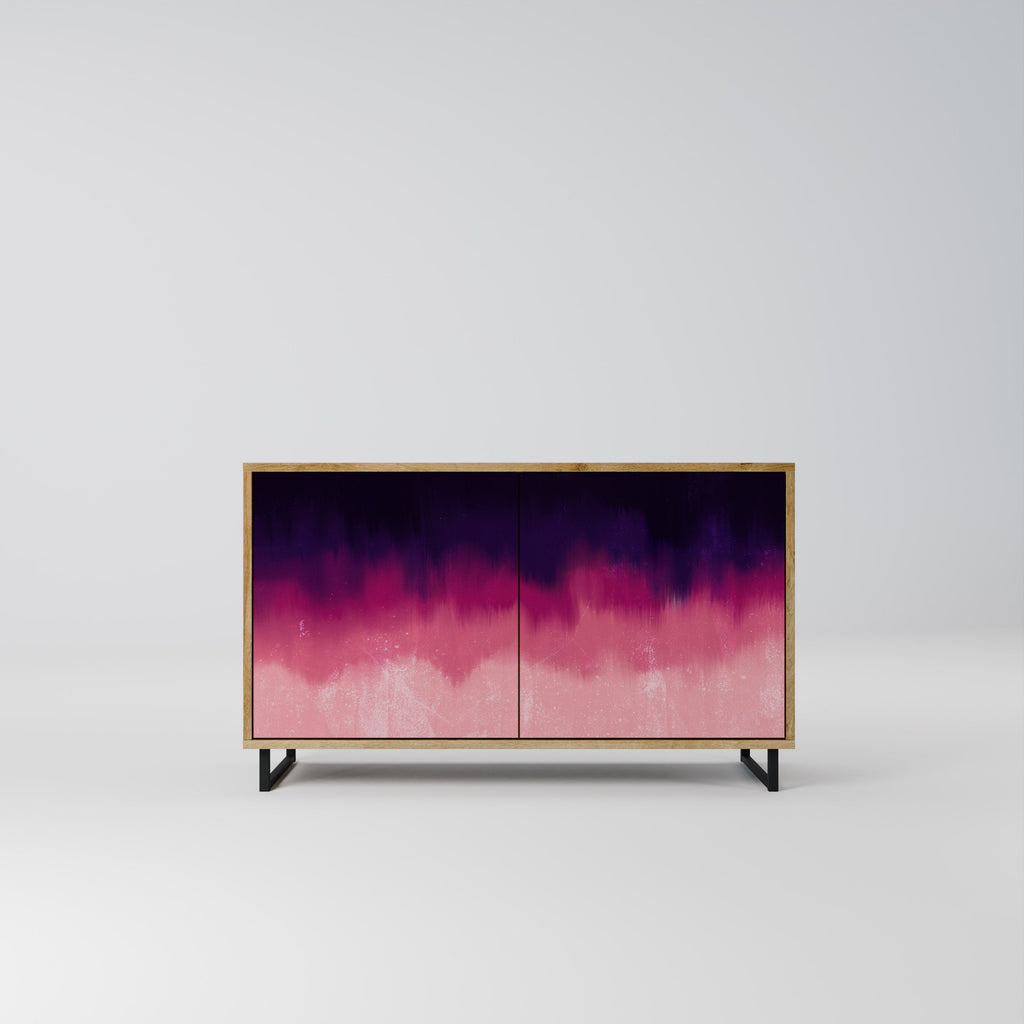 Buffet 2 portes AURORA BOREALIS effet chêne
