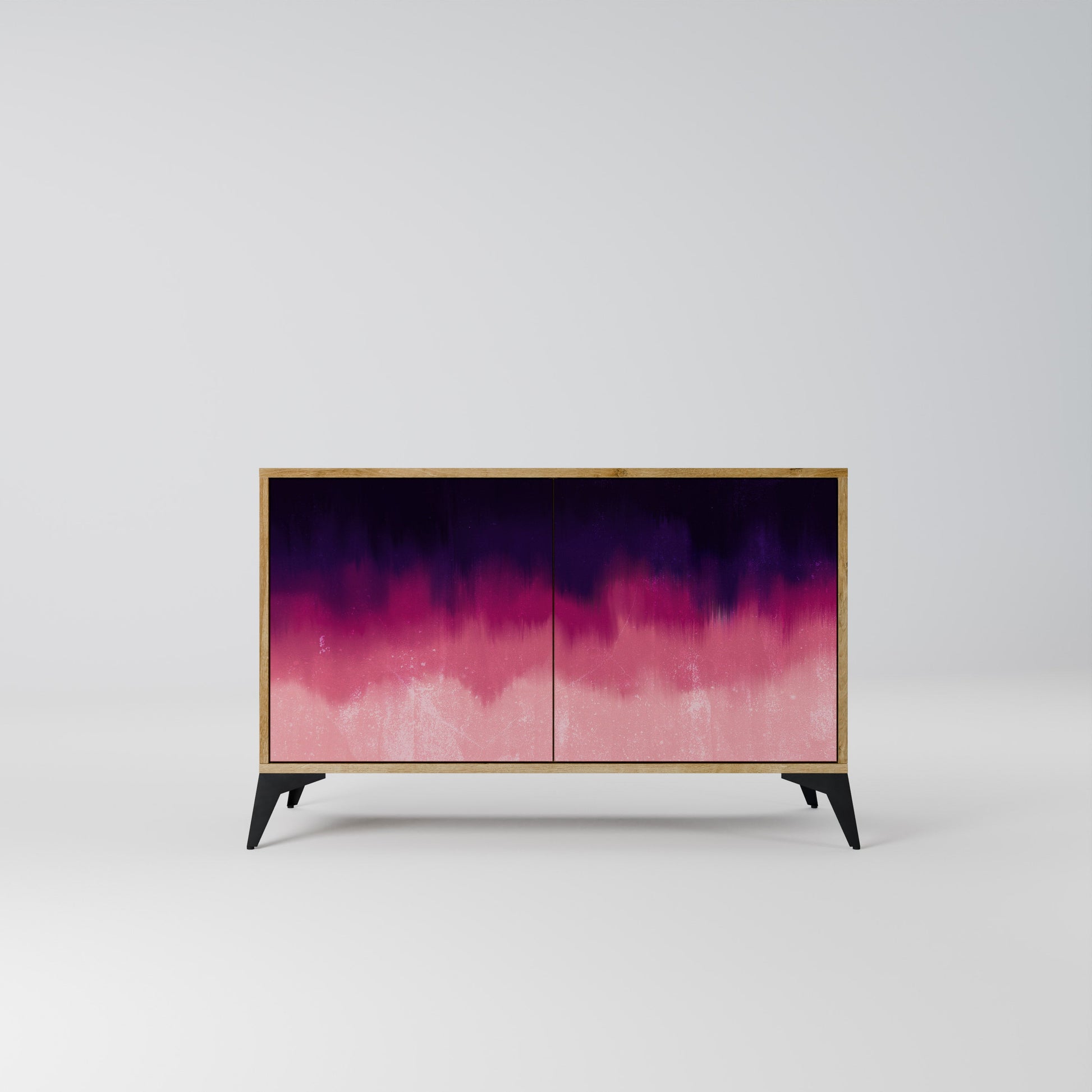 Buffet 2 portes AURORA BOREALIS effet chêne
