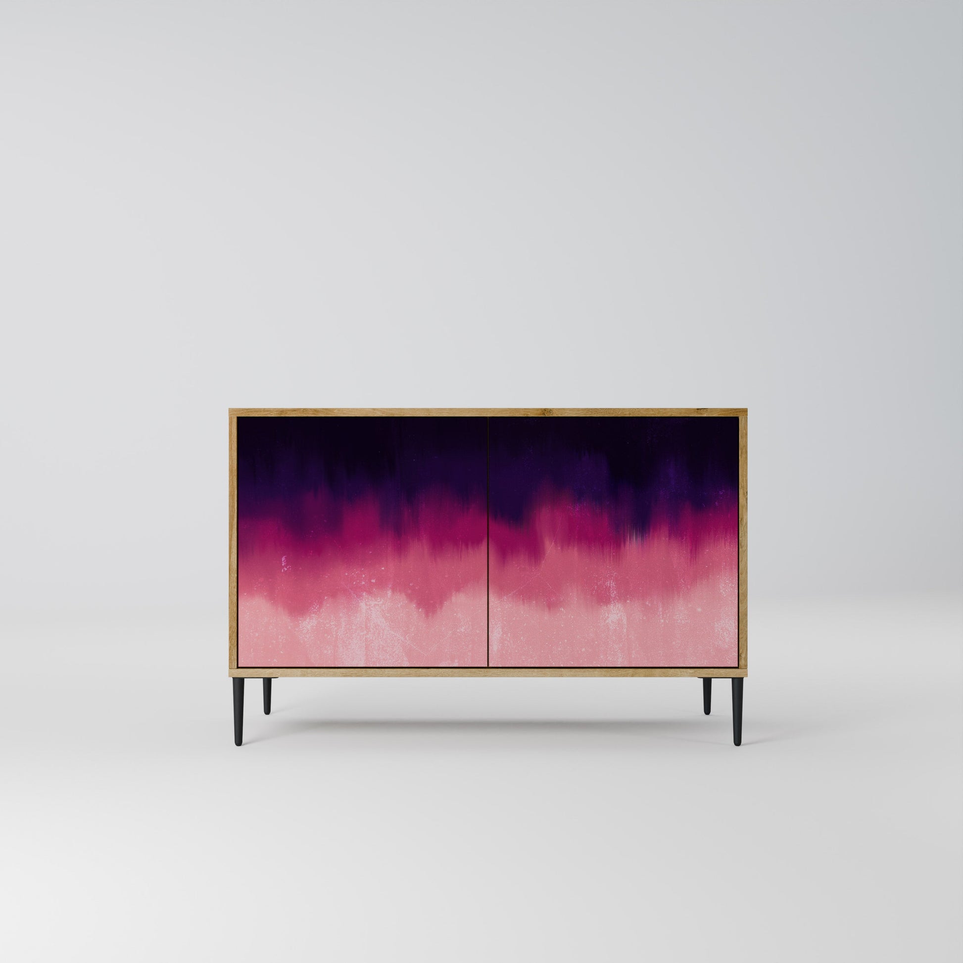 Buffet 2 portes AURORA BOREALIS effet chêne