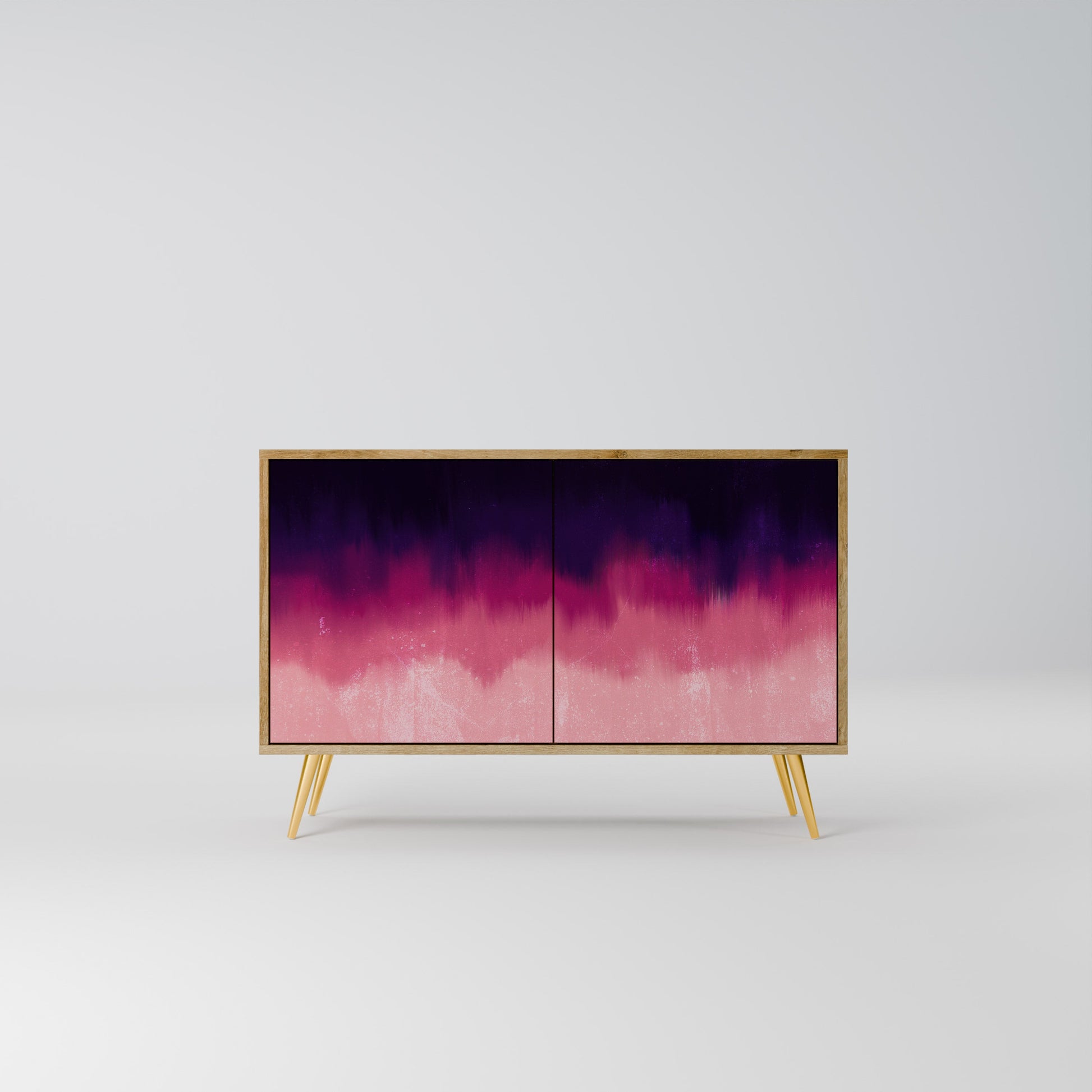 Buffet 2 portes AURORA BOREALIS effet chêne