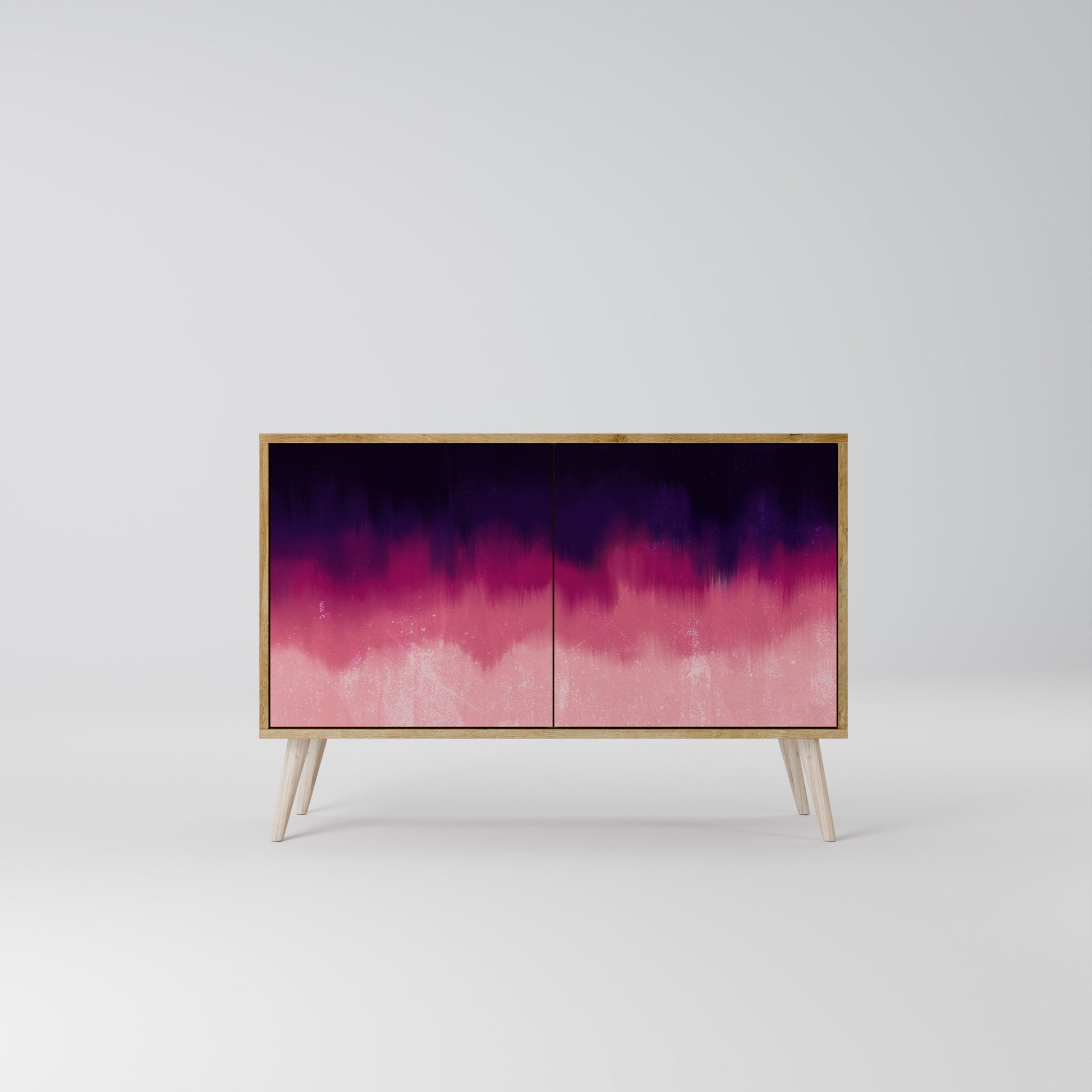 Buffet 2 portes AURORA BOREALIS effet chêne
