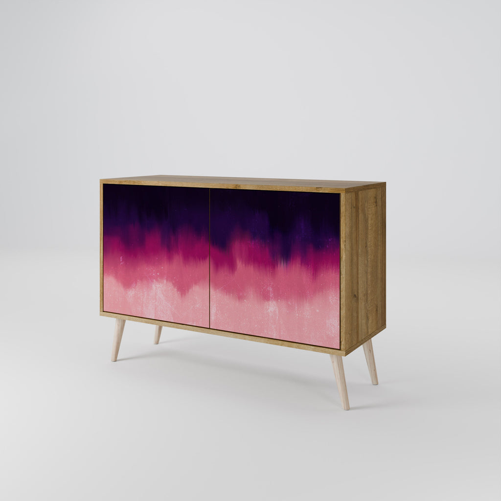 Buffet 2 portes AURORA BOREALIS effet chêne