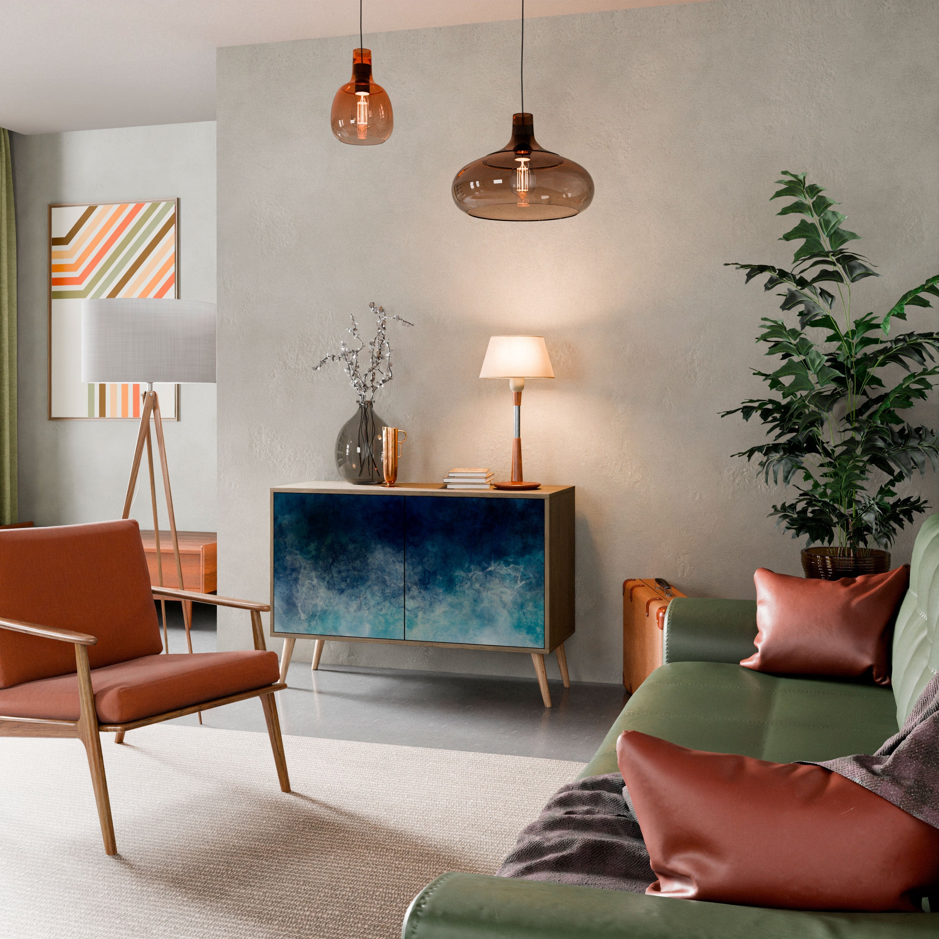 CELESTIAL FALL 2-Door Sideboard in Oak Effect