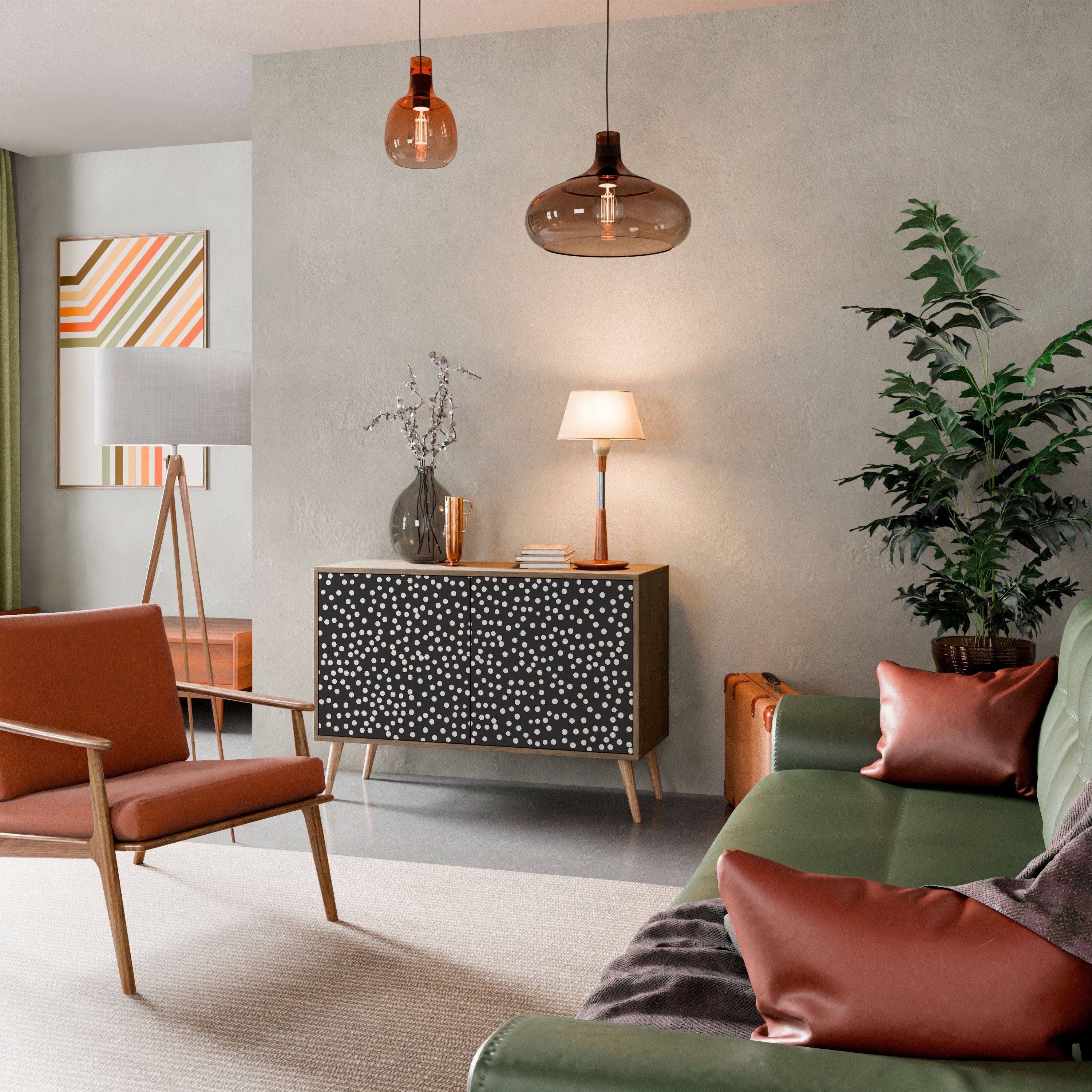 BLINDING LIGHTS 2-Door Sideboard in Oak Effect