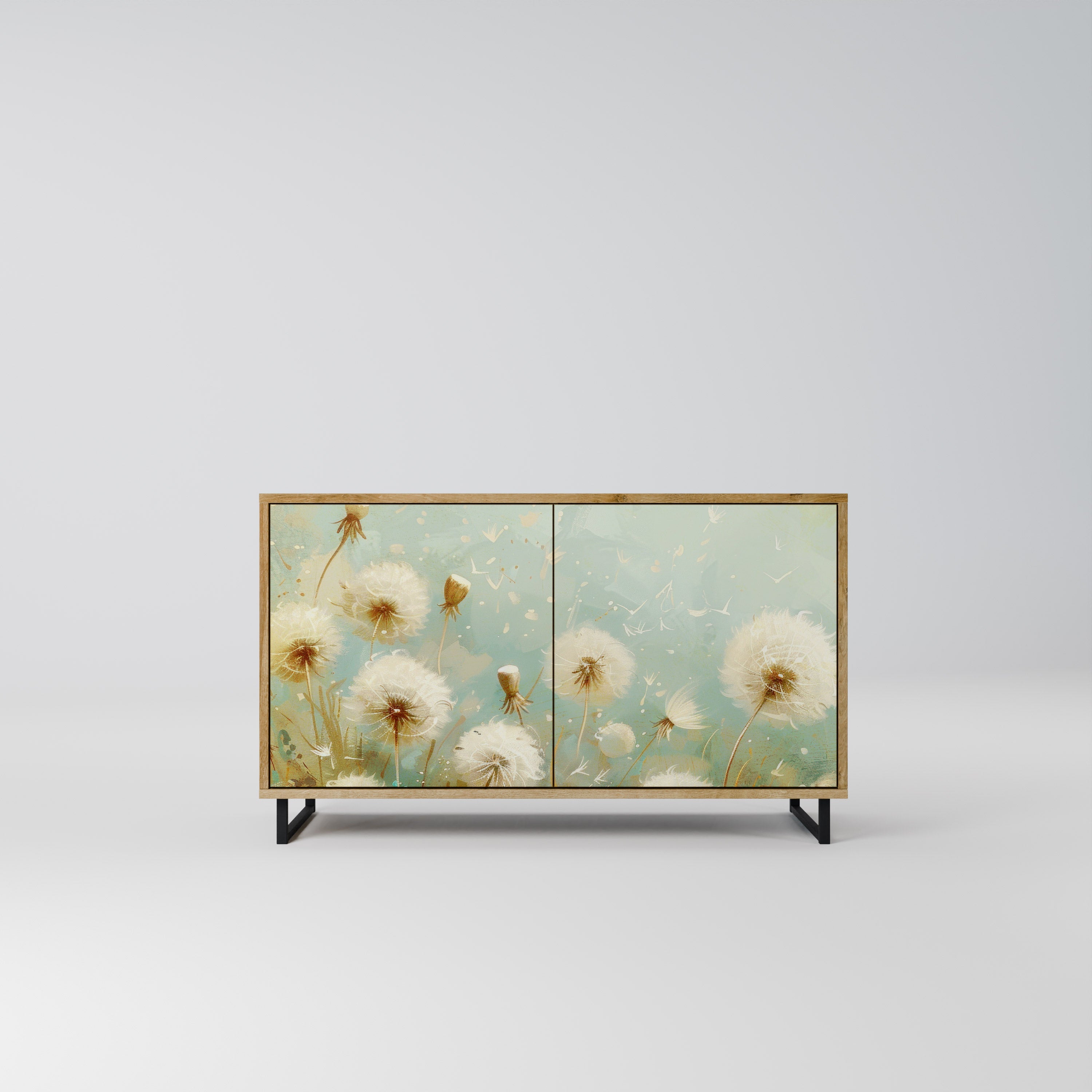 DREAMY MEADOW 2-Door Sideboard in Oak Effect
