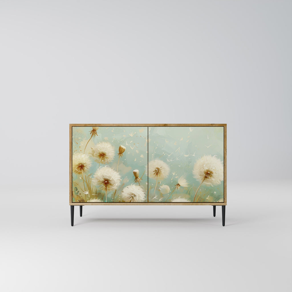Buffet 2 portes DREAMY MEADOW effet chêne