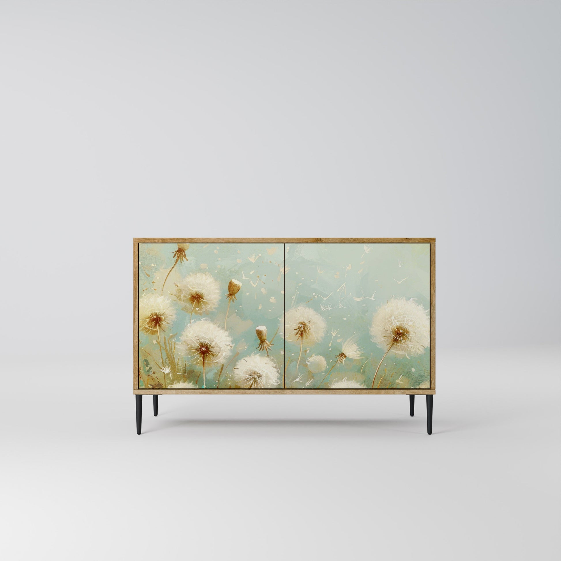 Buffet 2 portes DREAMY MEADOW effet chêne