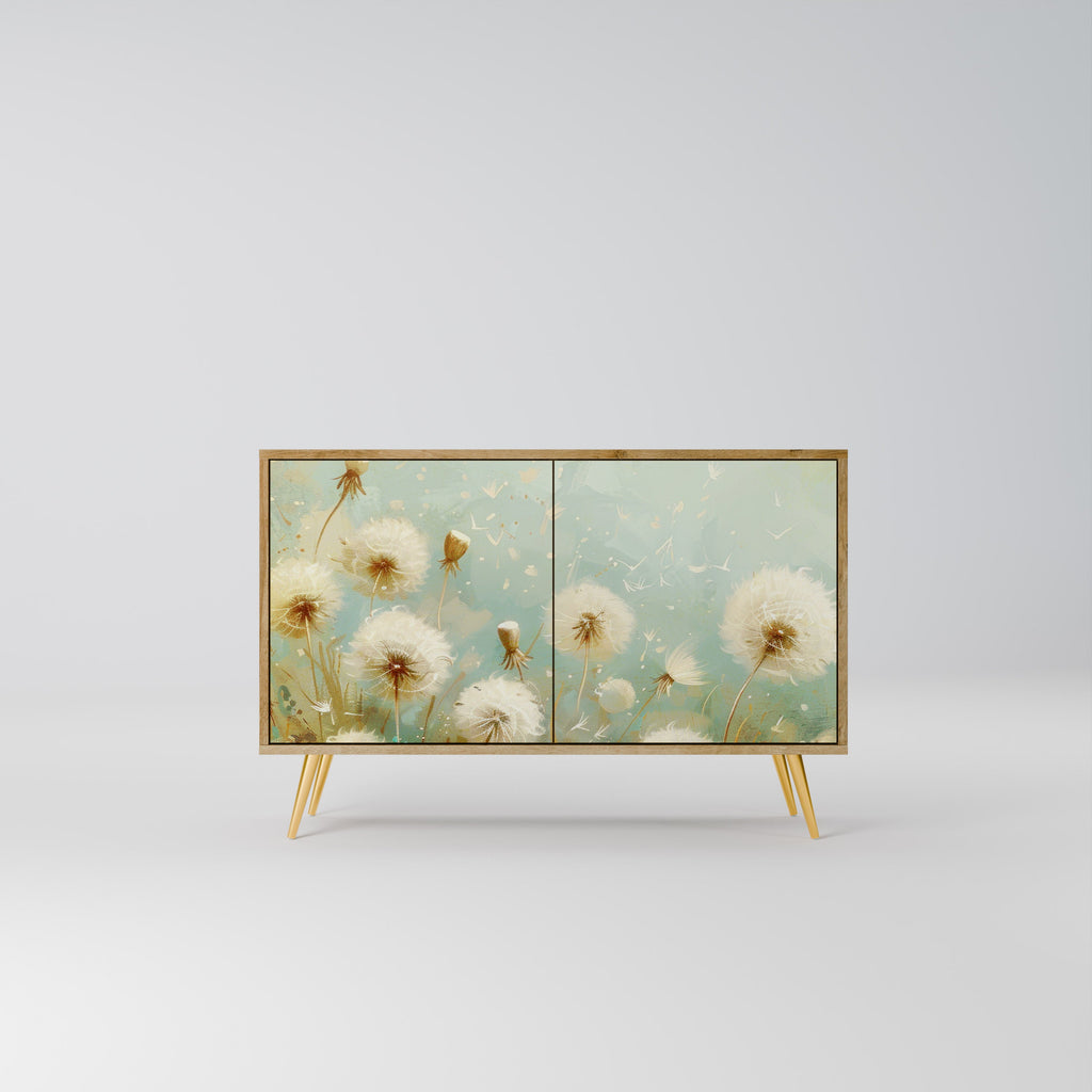 Buffet 2 portes DREAMY MEADOW effet chêne