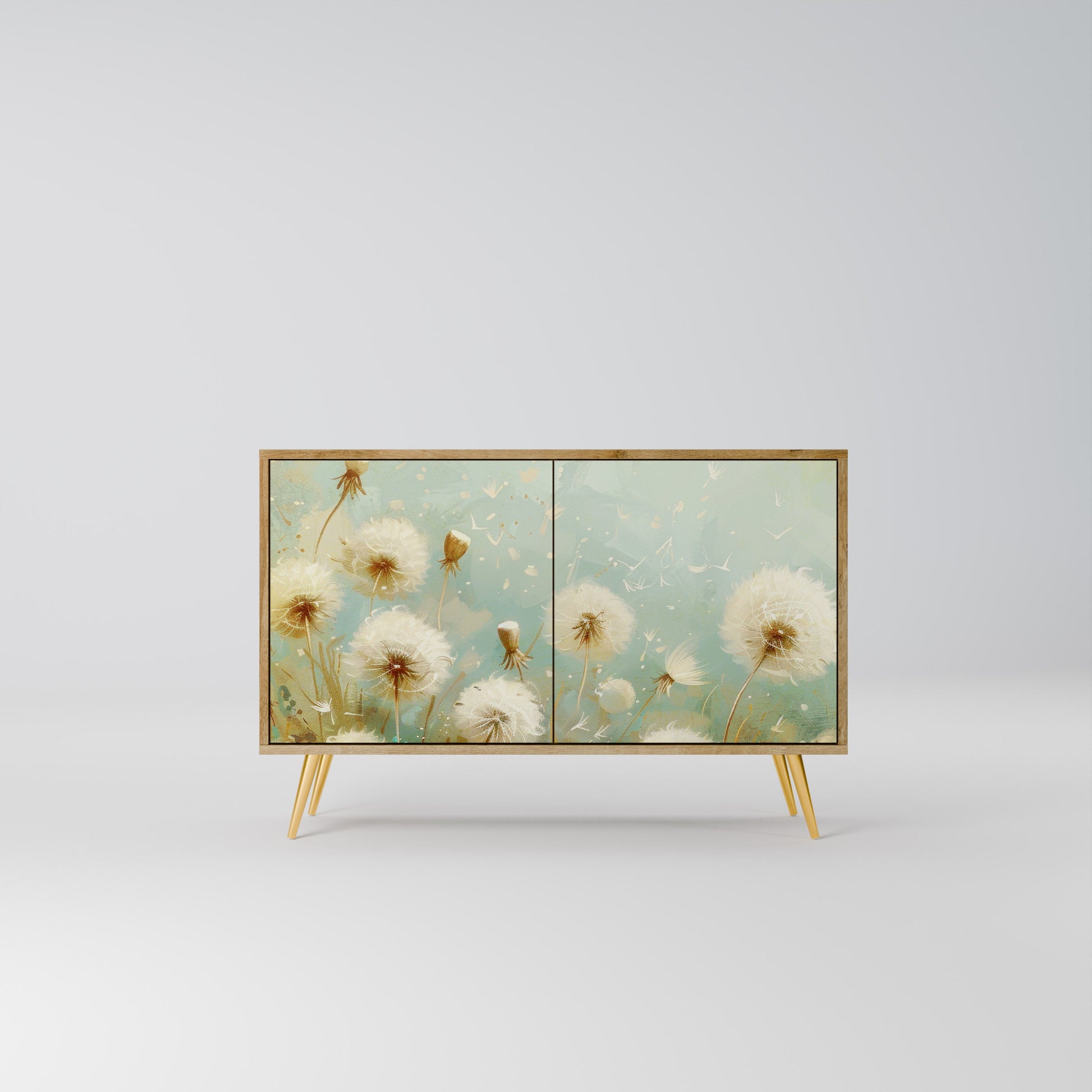 Buffet 2 portes DREAMY MEADOW effet chêne