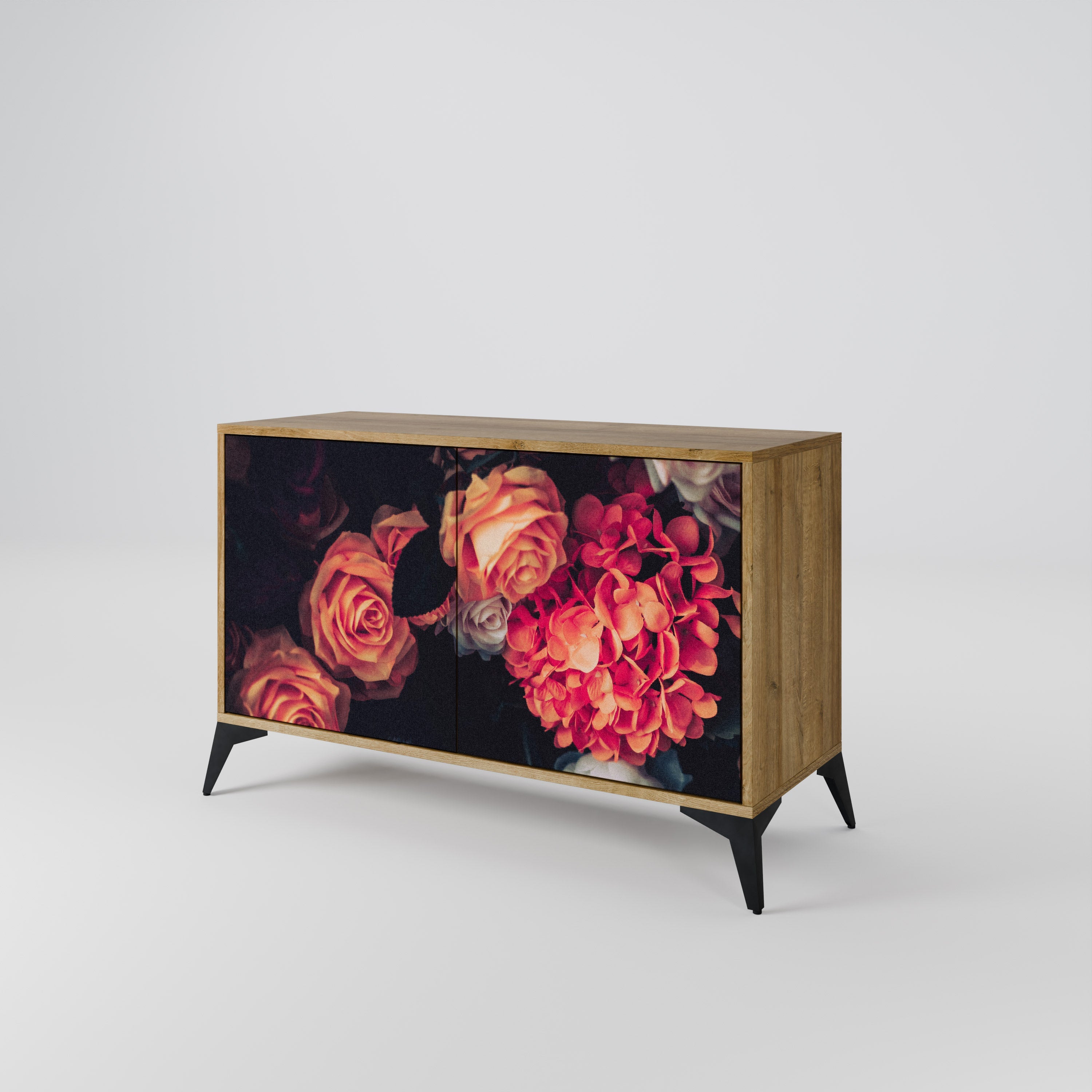NEVERENDING BLOOM 2-Door Sideboard in Oak Effect
