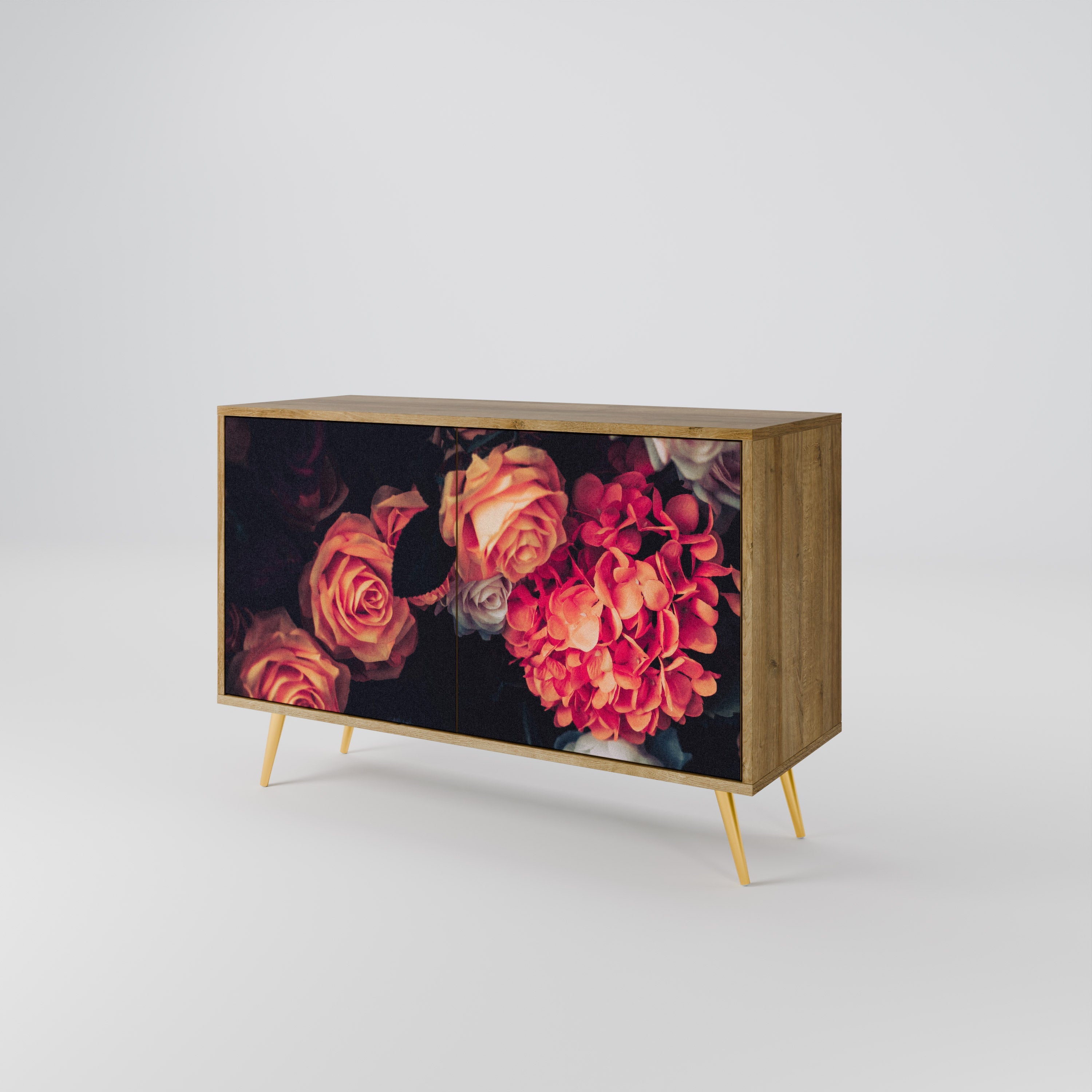 NEVERENDING BLOOM 2-Door Sideboard in Oak Effect