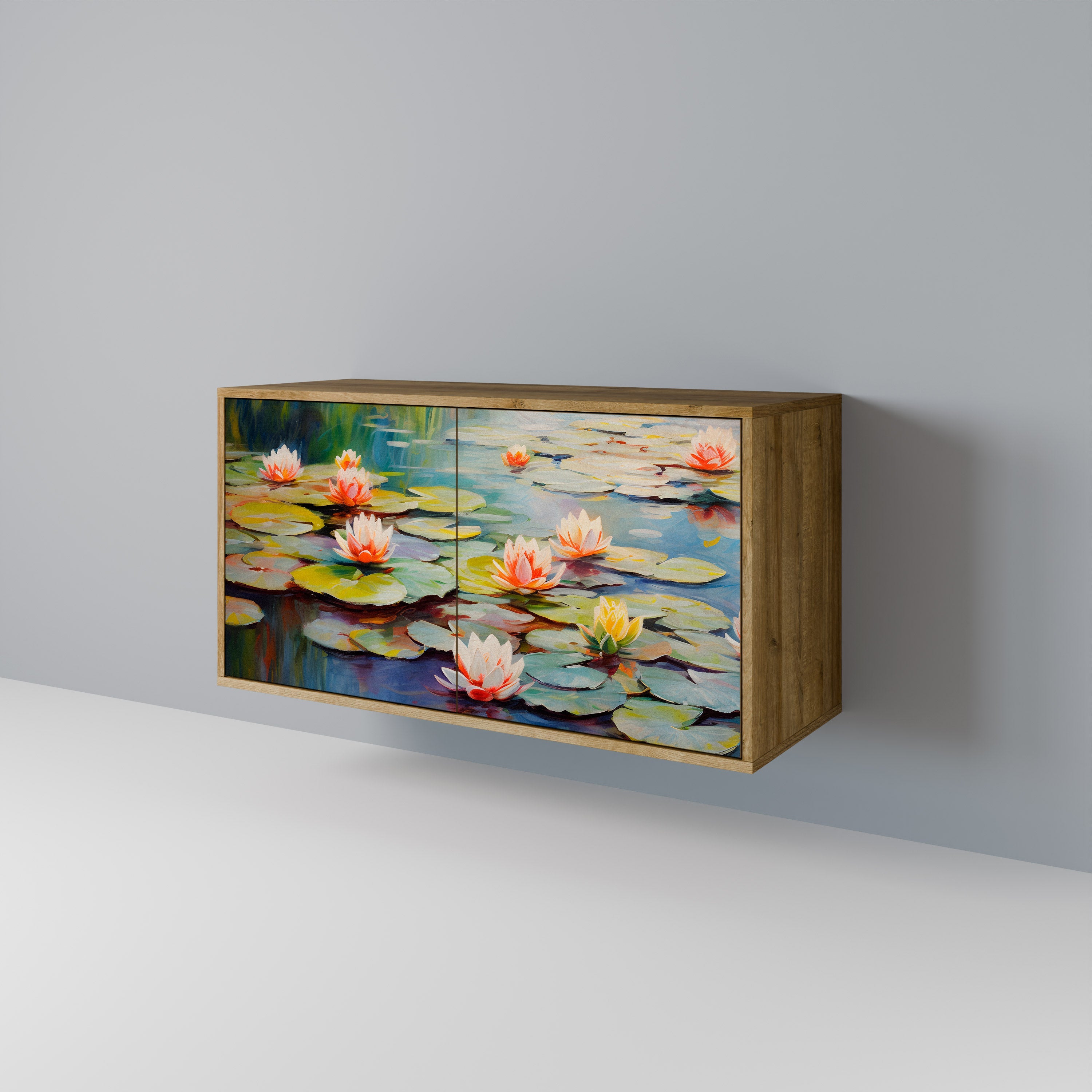 BLOOMING WATERS 2-Door Sideboard in Oak Effect