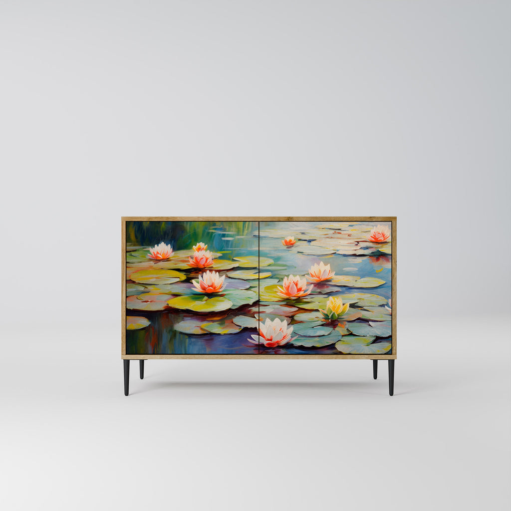 Buffet 2 portes BLOOMING WATERS effet chêne