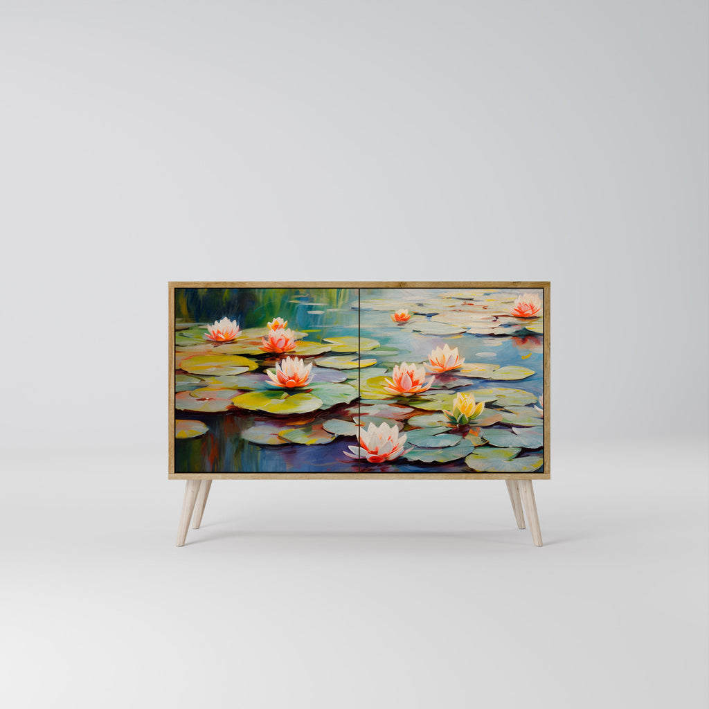 Buffet 2 portes BLOOMING WATERS effet chêne