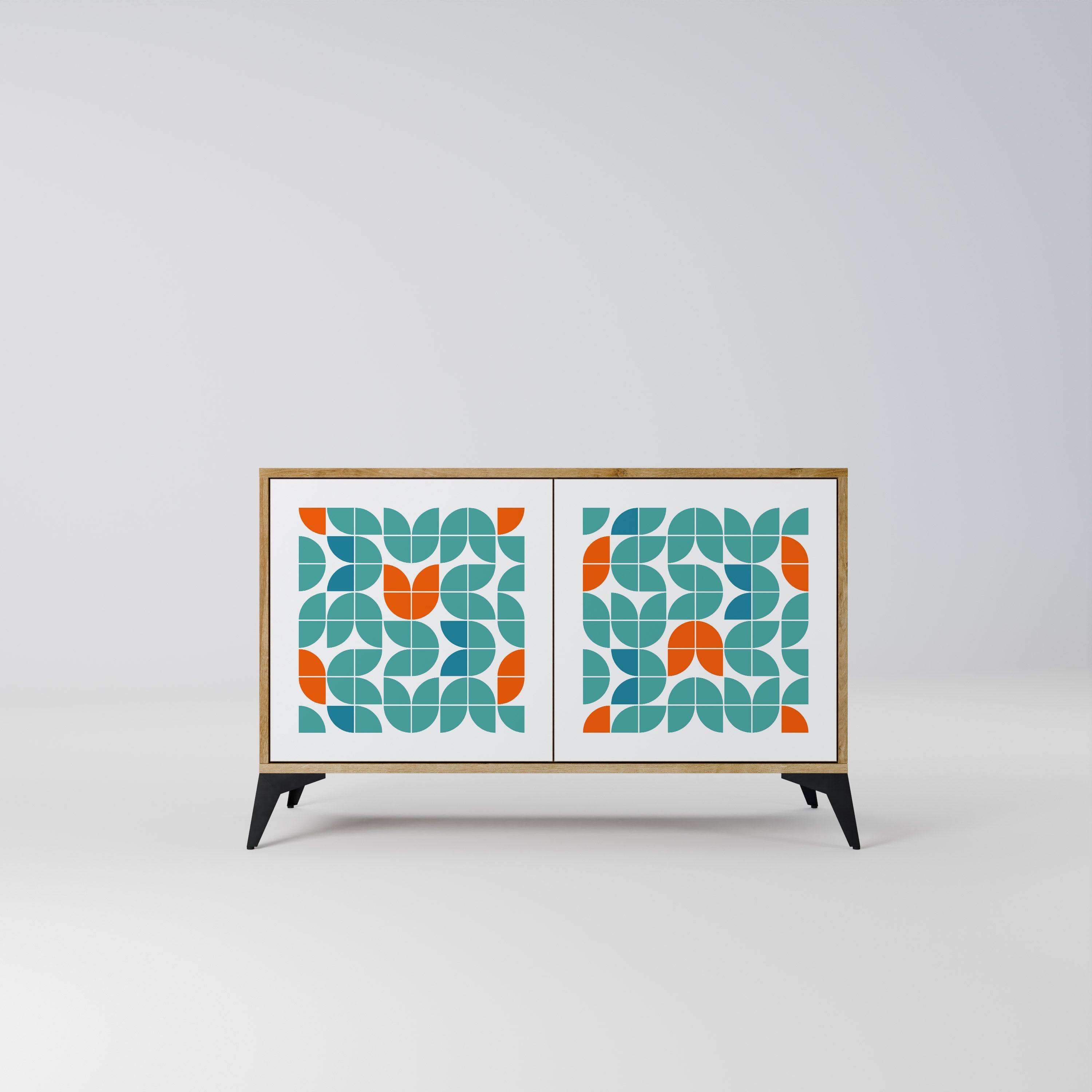 BE THE CHANGE 2-Door Sideboard in Oak Effect