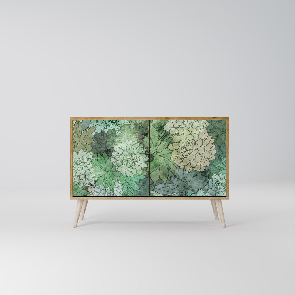 Buffet 2 portes SUCCULENT CLUSTER effet chêne