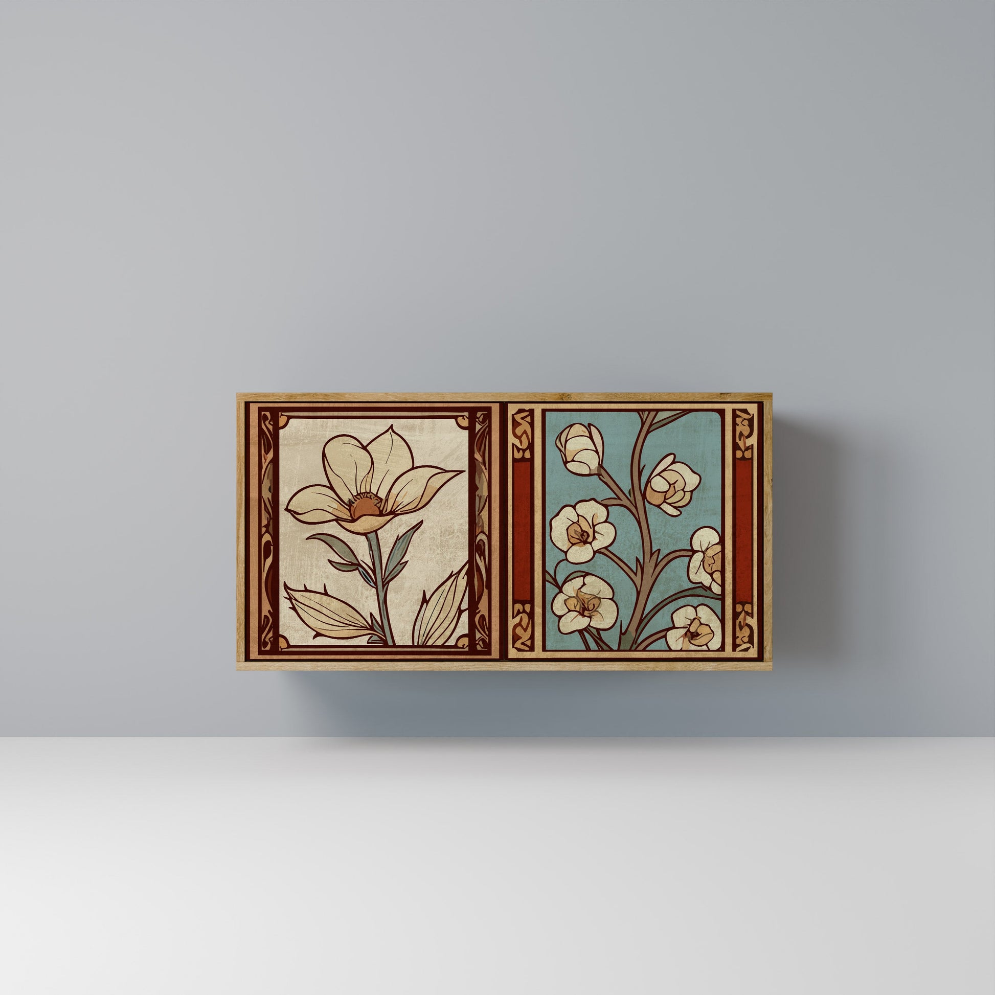 Buffet 2 portes FLORA TIMELESS effet chêne