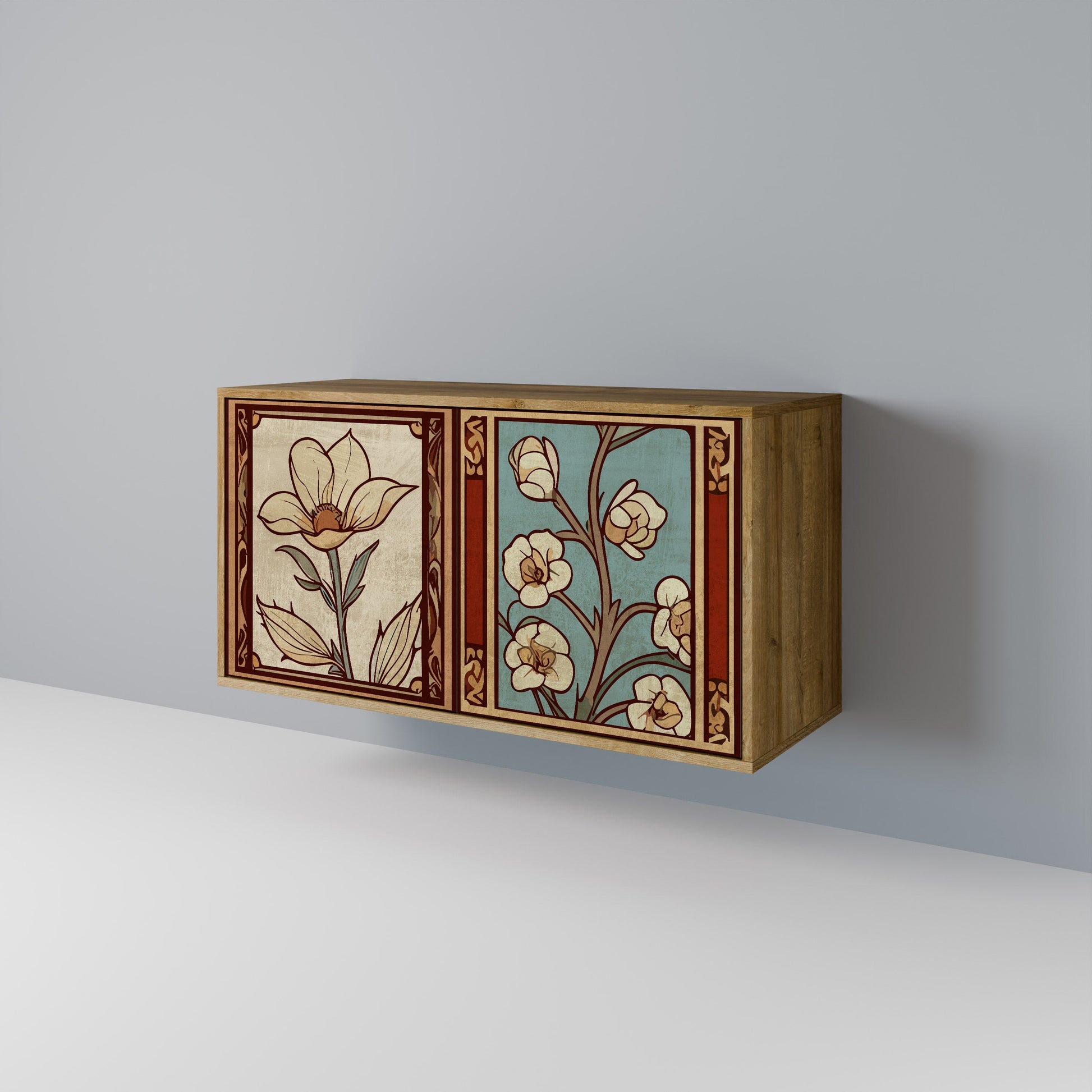 Buffet 2 portes FLORA TIMELESS effet chêne
