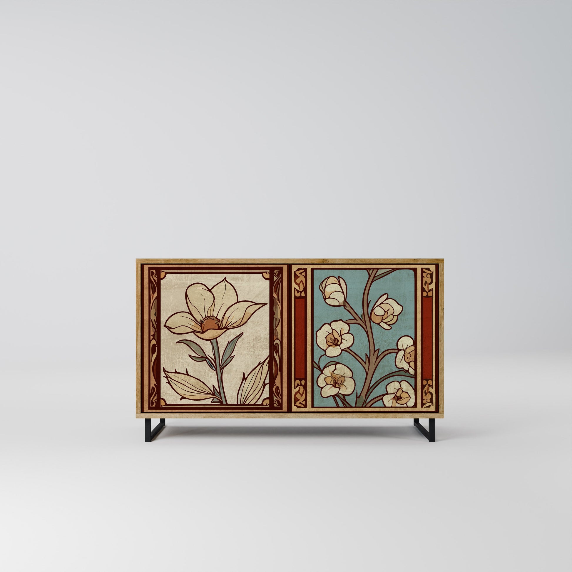 Buffet 2 portes FLORA TIMELESS effet chêne