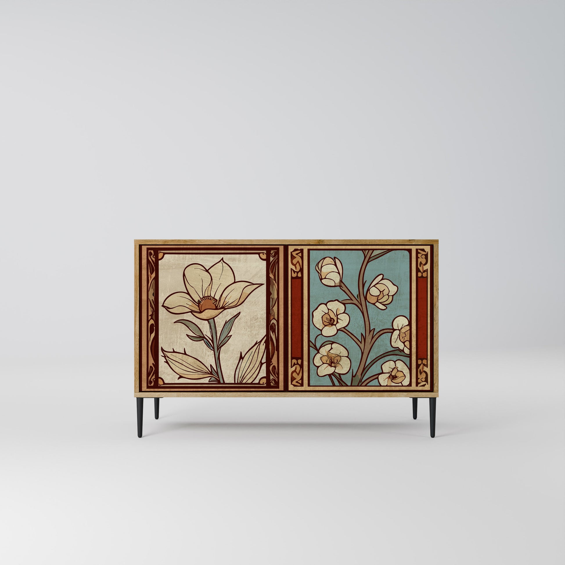 Buffet 2 portes FLORA TIMELESS effet chêne