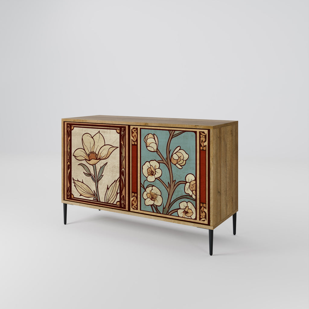 Buffet 2 portes FLORA TIMELESS effet chêne