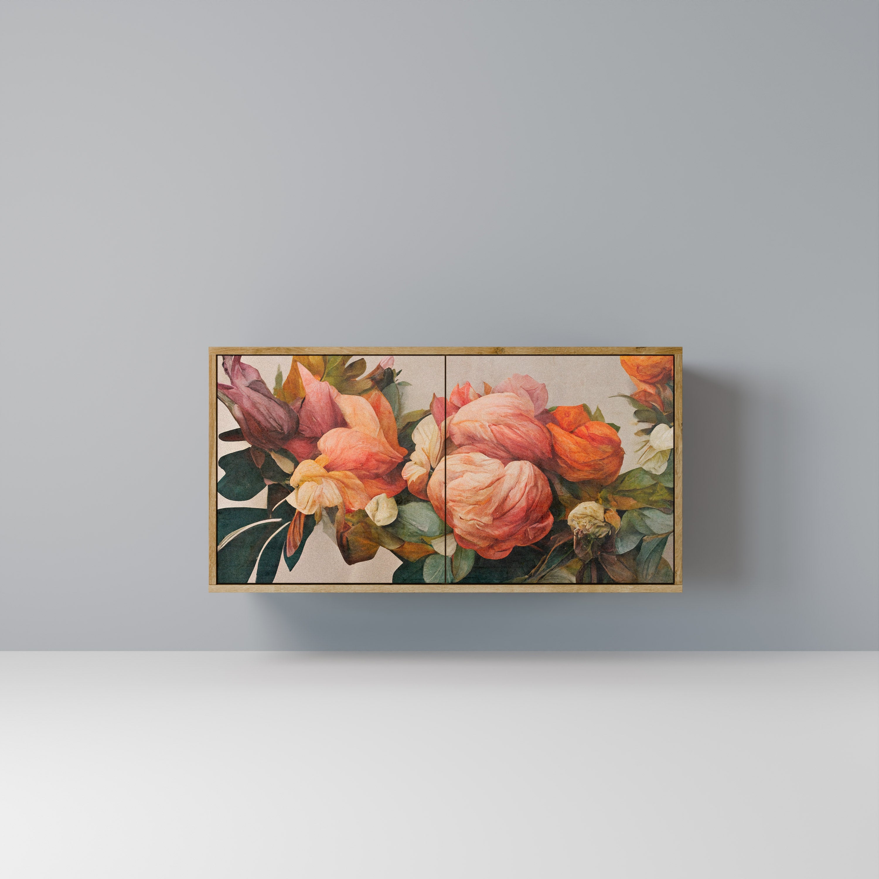 Buffet 2 portes effet chêne STYLISH BEAUTY