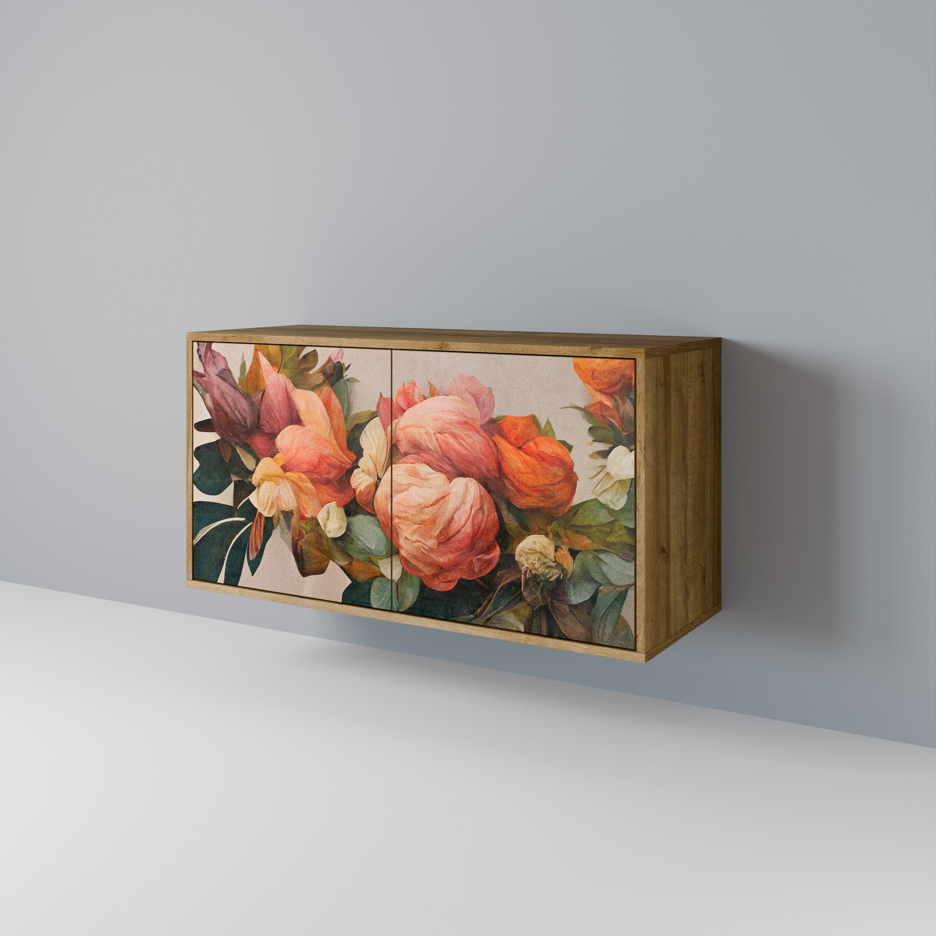 Buffet 2 portes effet chêne STYLISH BEAUTY