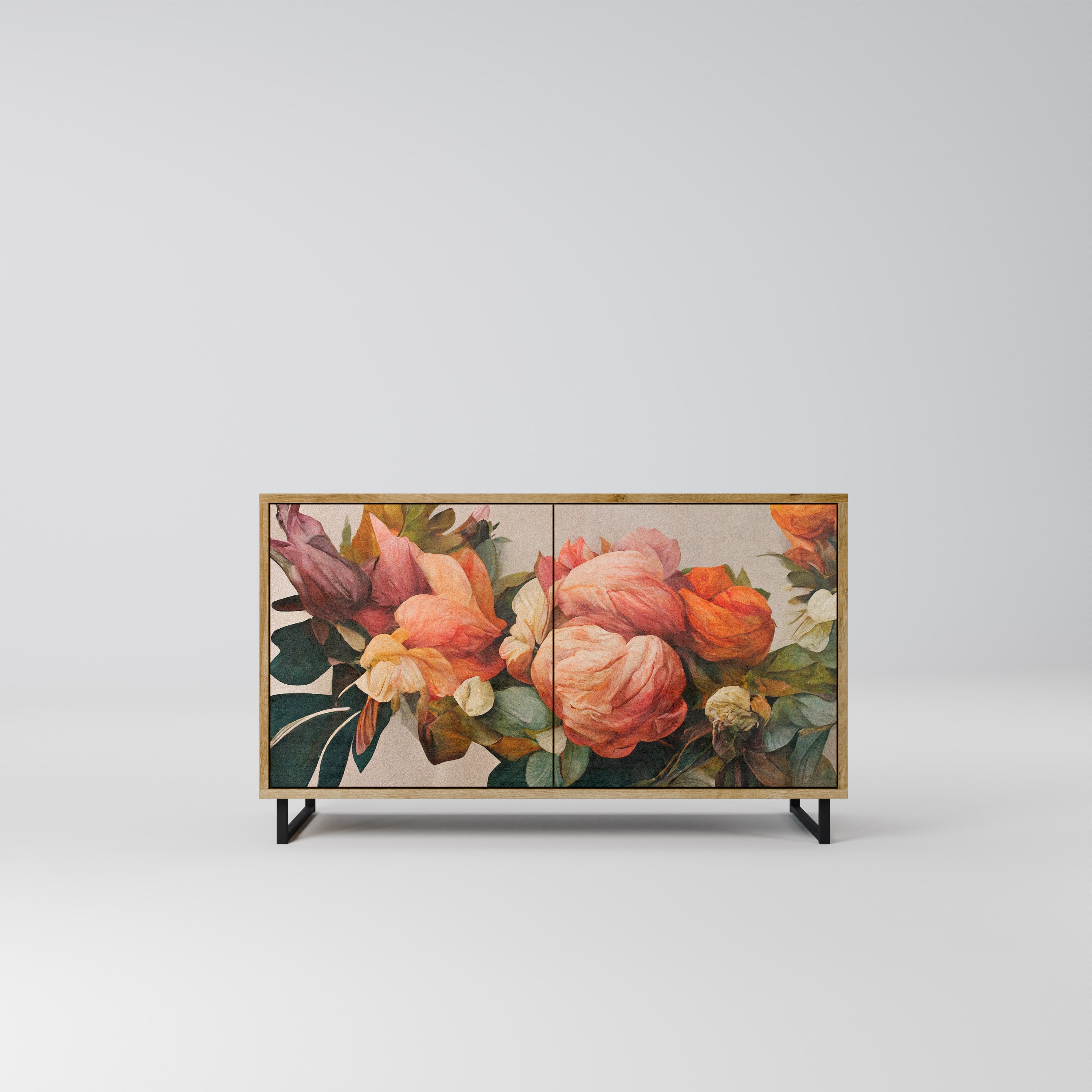 Buffet 2 portes effet chêne STYLISH BEAUTY