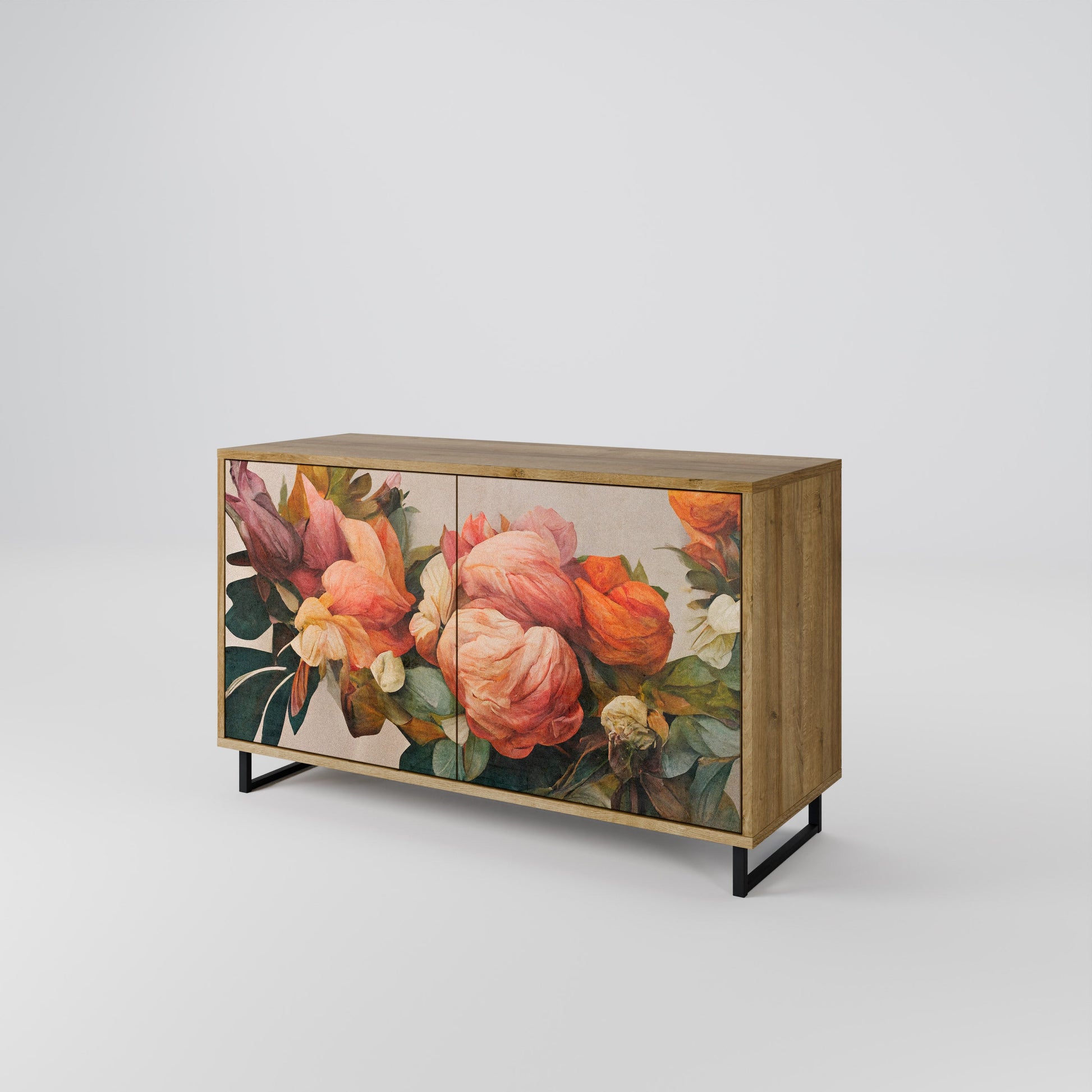 Buffet 2 portes effet chêne STYLISH BEAUTY