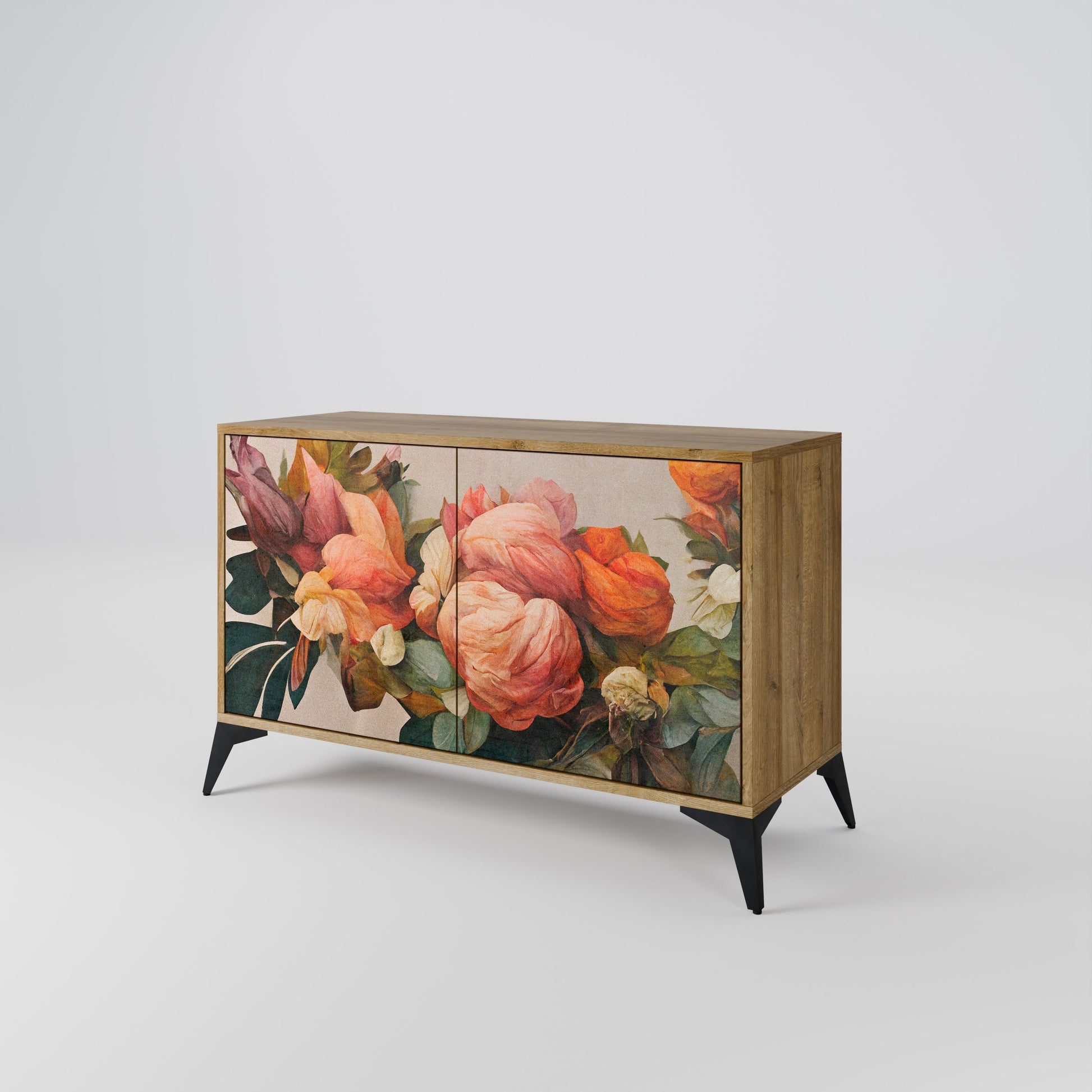 Buffet 2 portes effet chêne STYLISH BEAUTY