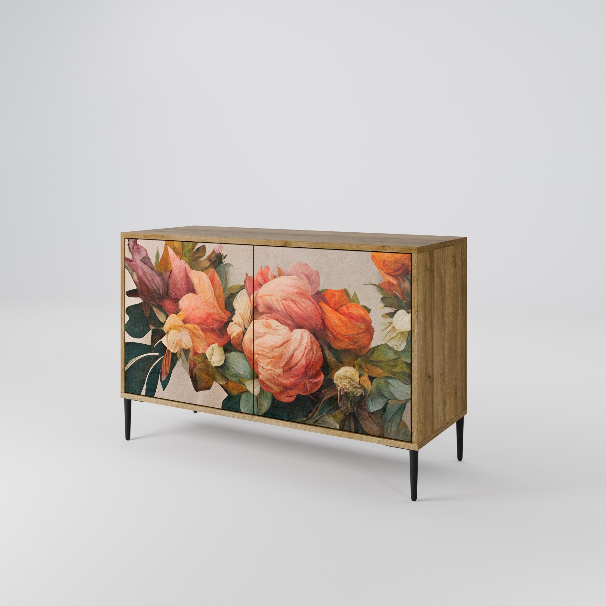 Buffet 2 portes effet chêne STYLISH BEAUTY