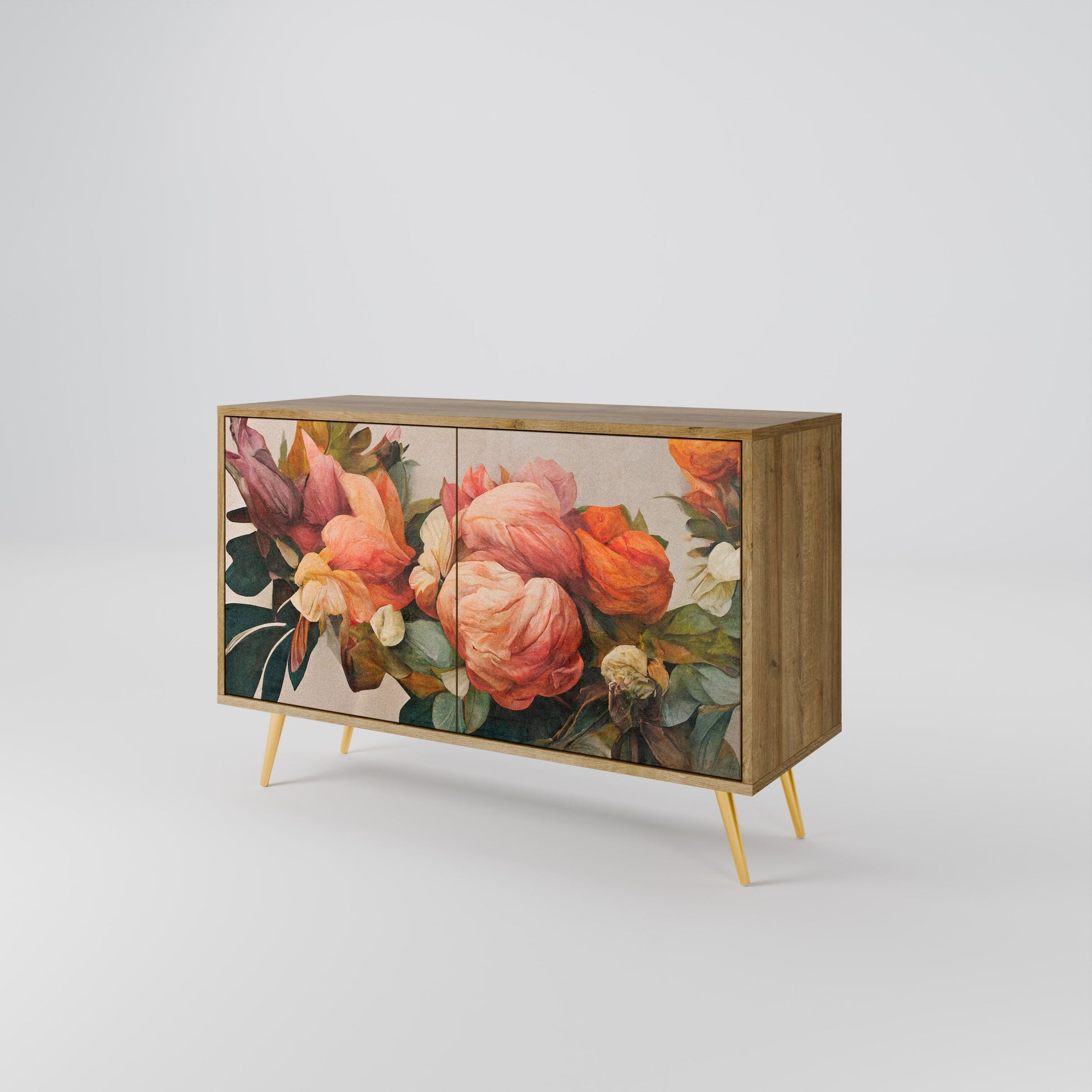 Buffet 2 portes effet chêne STYLISH BEAUTY