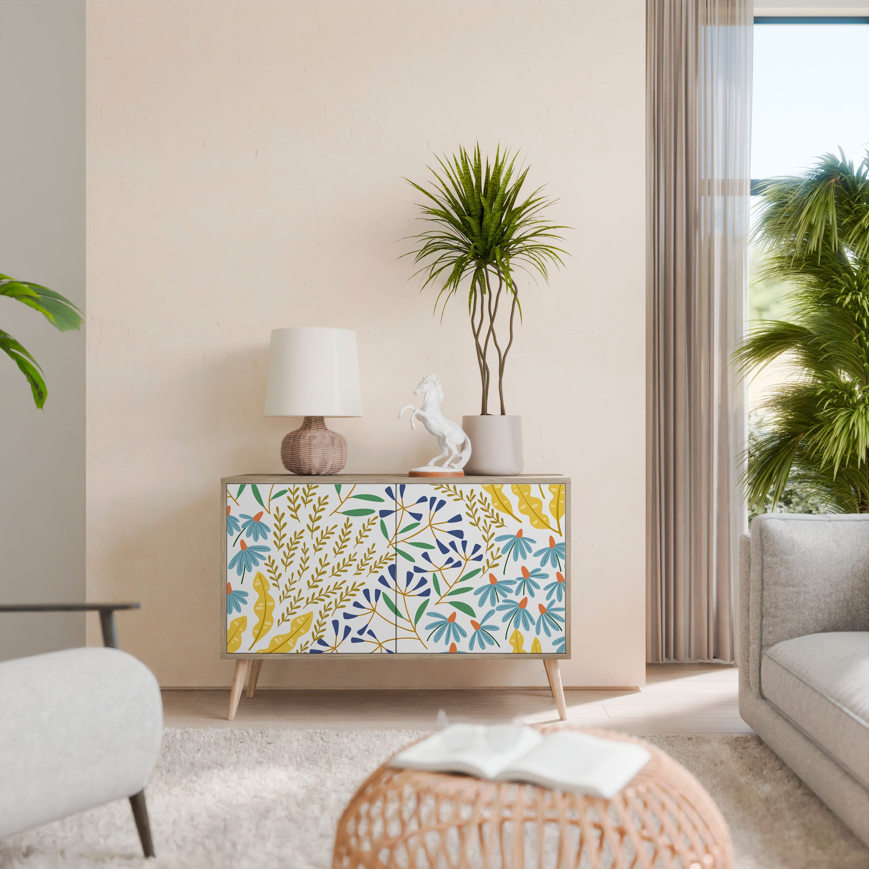 Buffet 2 portes HELLO SPRING effet chêne