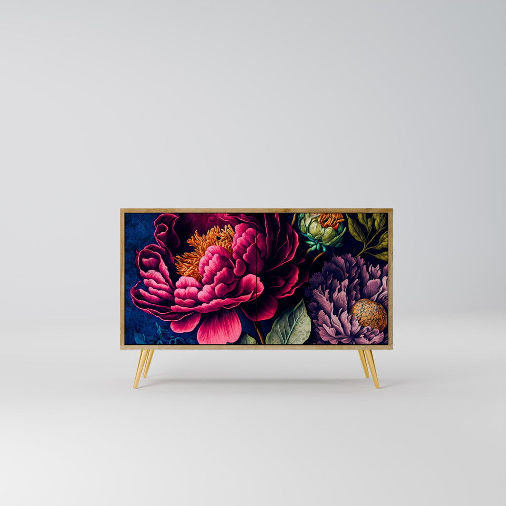 Buffet 2 portes effet chêne BLOOMING ELEGANCE