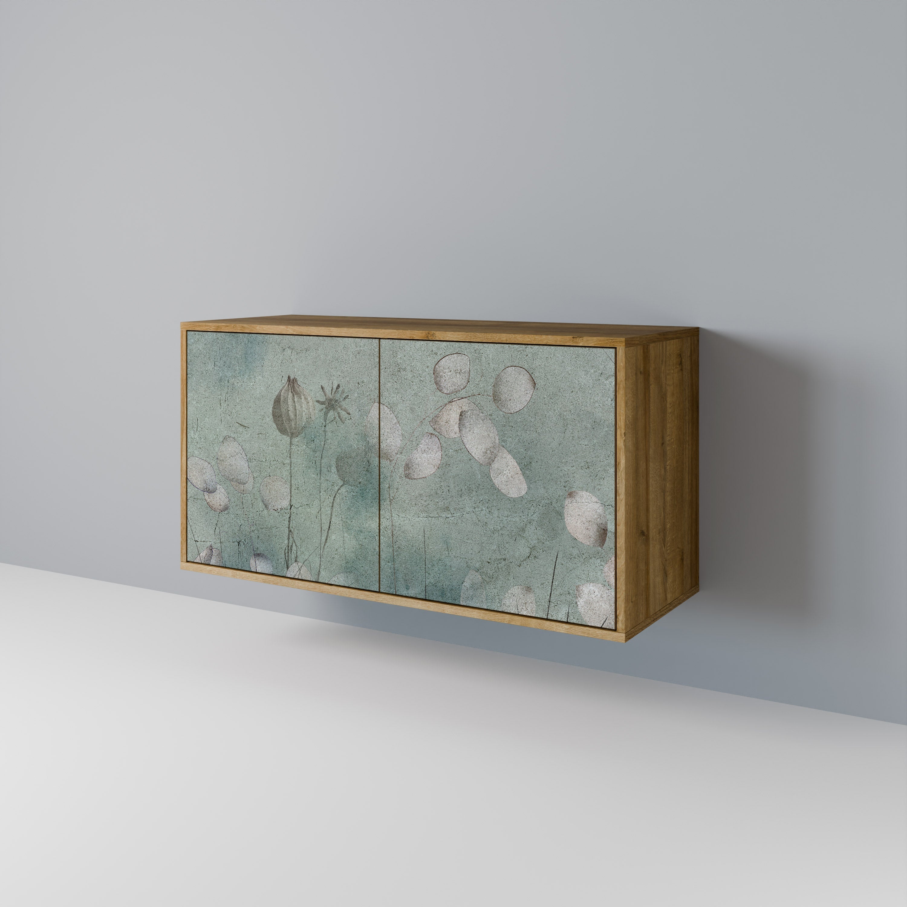 Buffet 2 portes NIGHT LADY effet chêne