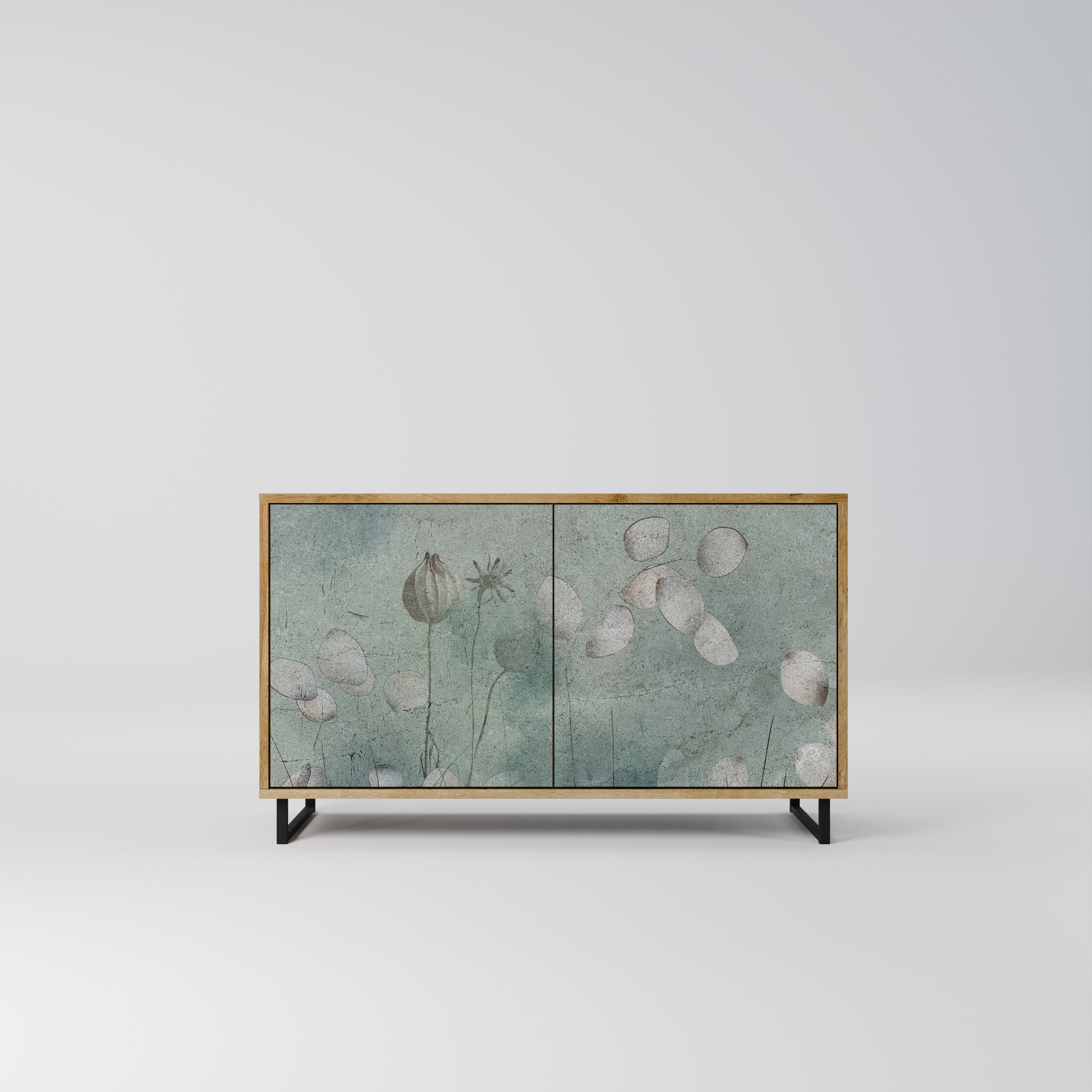 Buffet 2 portes NIGHT LADY effet chêne