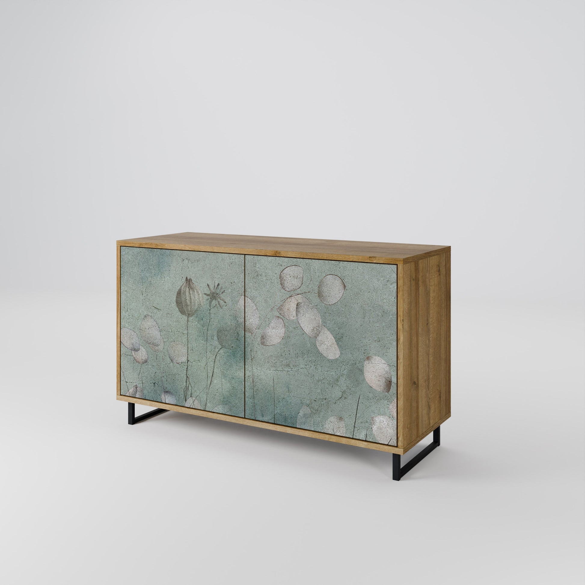 Buffet 2 portes NIGHT LADY effet chêne