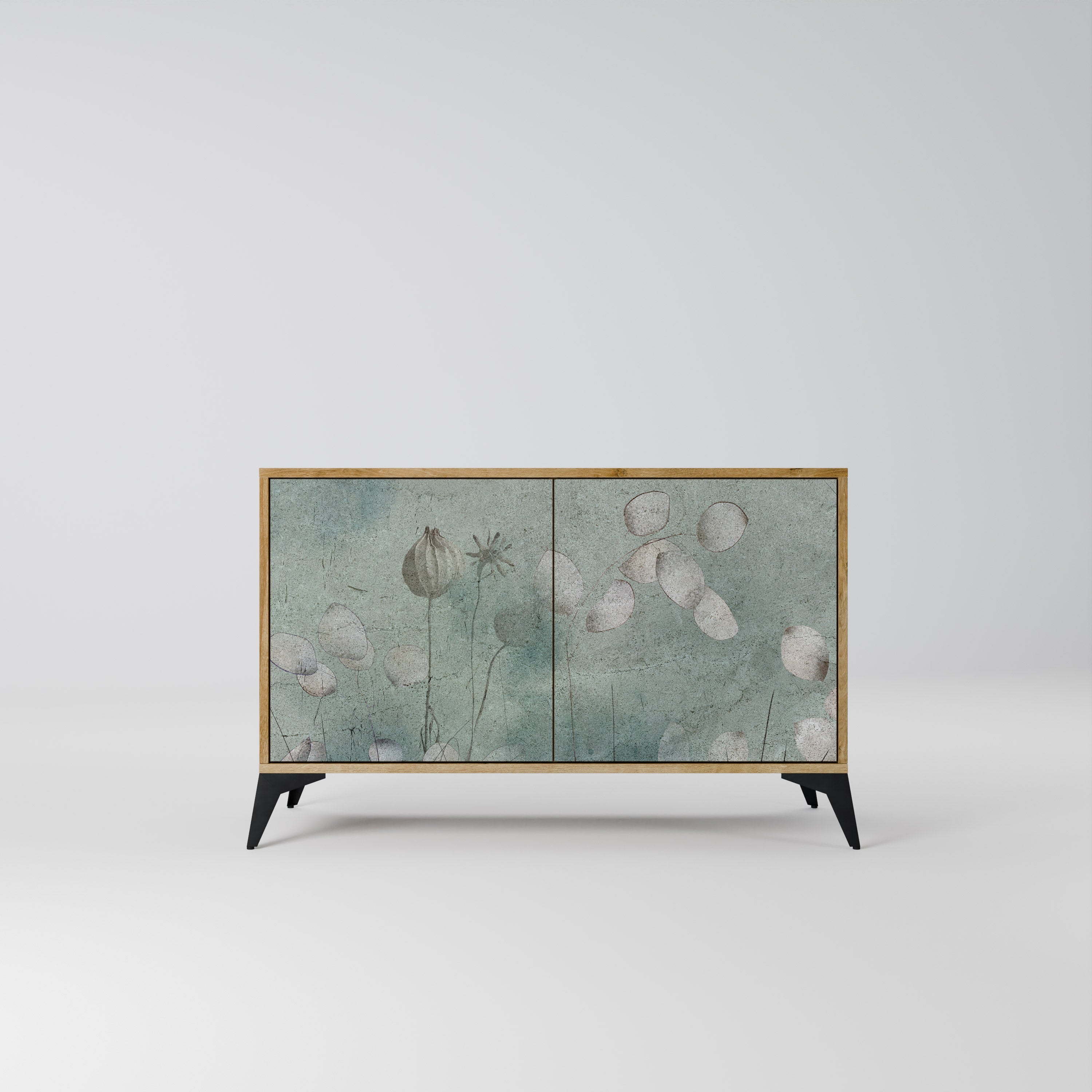 Buffet 2 portes NIGHT LADY effet chêne