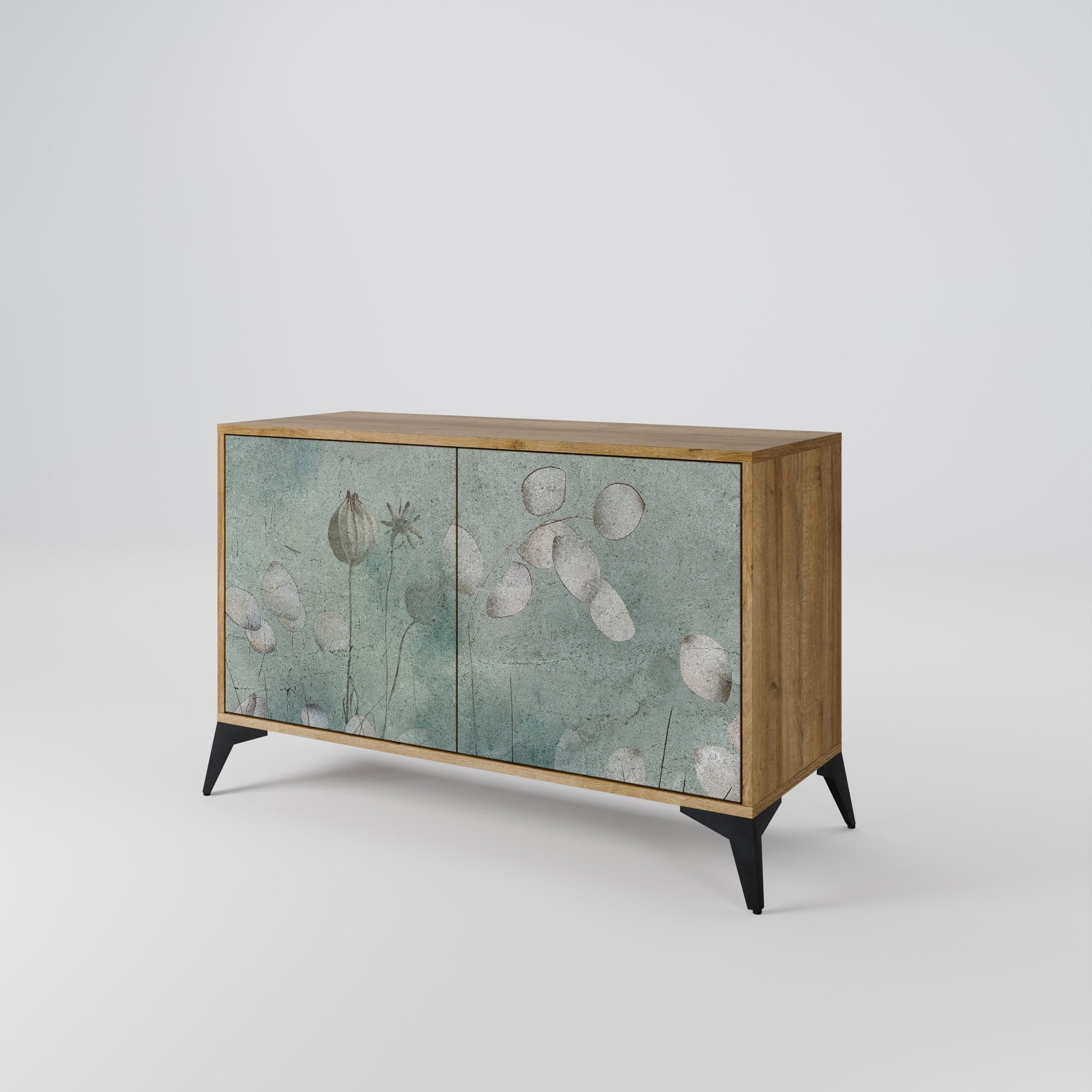 Buffet 2 portes NIGHT LADY effet chêne