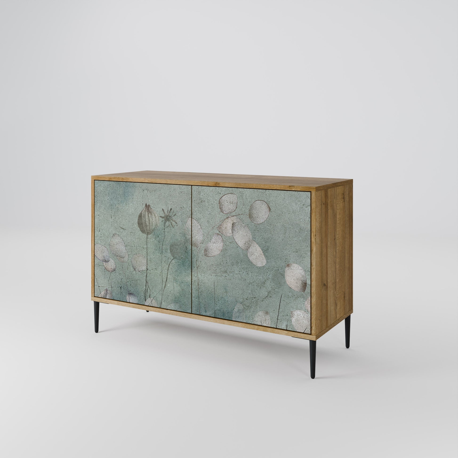 Buffet 2 portes NIGHT LADY effet chêne