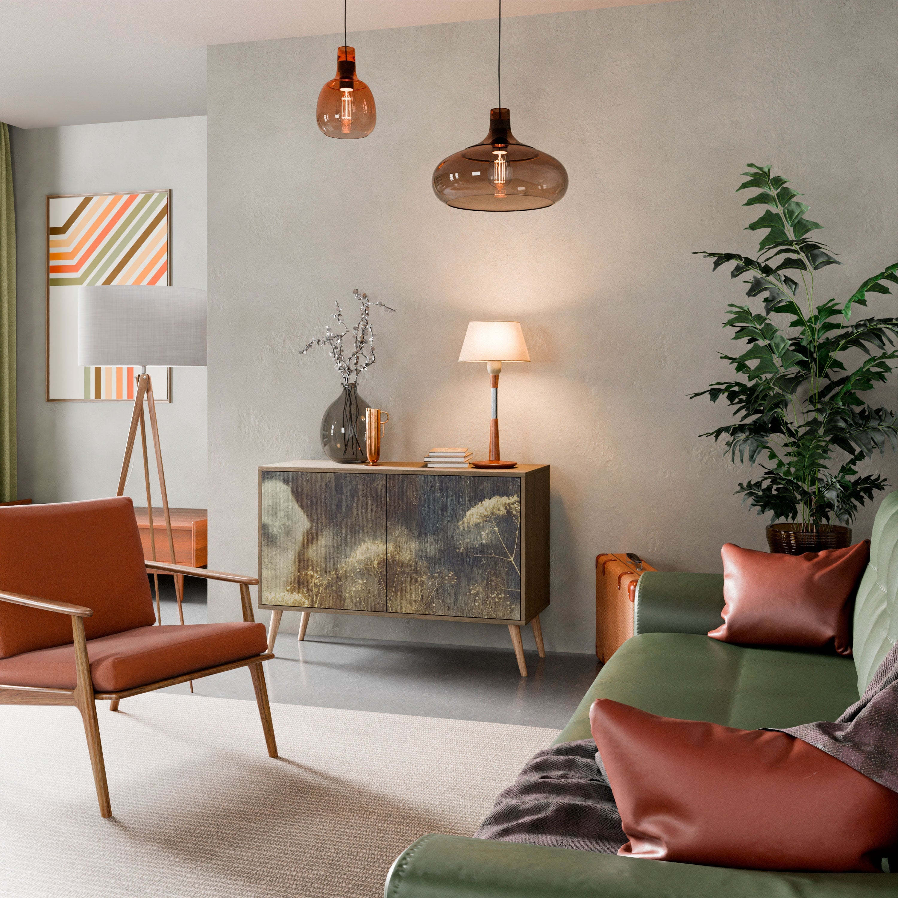 Buffet 2 portes GENTLE POWER effet chêne