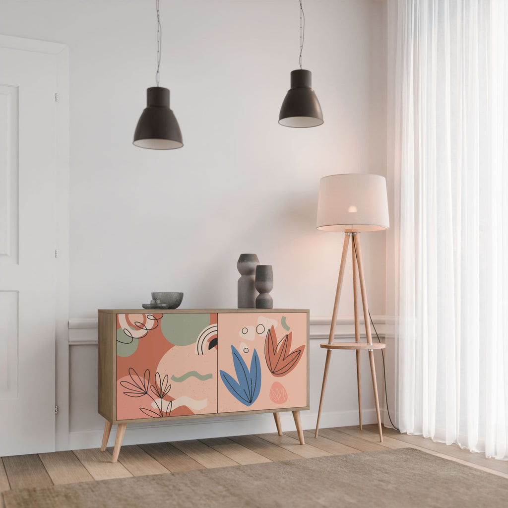 Buffet 2 portes PASTEL DESTINY effet chêne