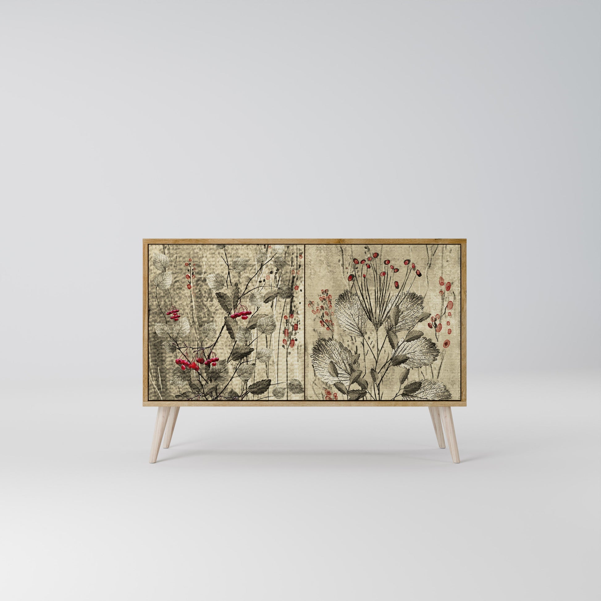 Buffet 2 portes HERBAL GRACE effet chêne
